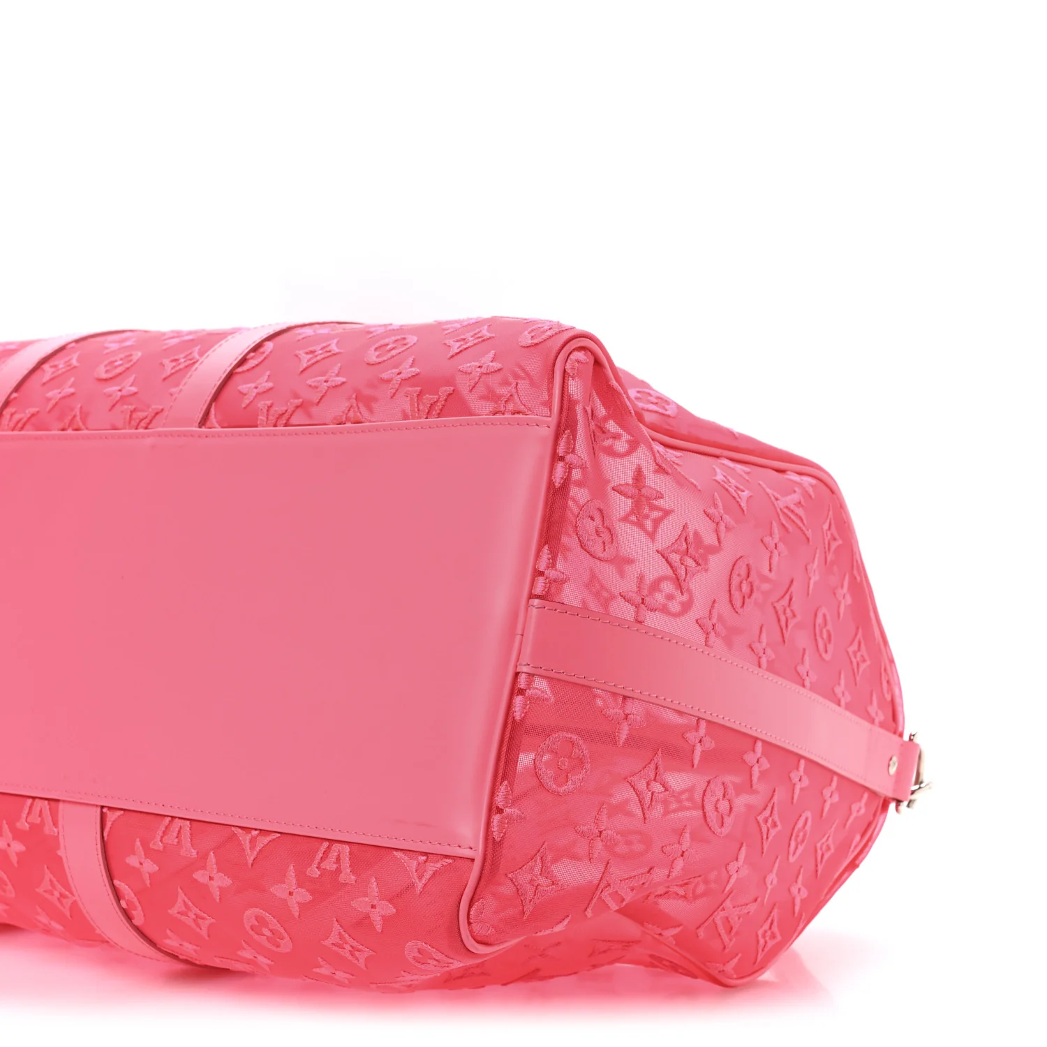 Monogram Fluo See Through Keepall Bandouliere 50 Rose - Image 9