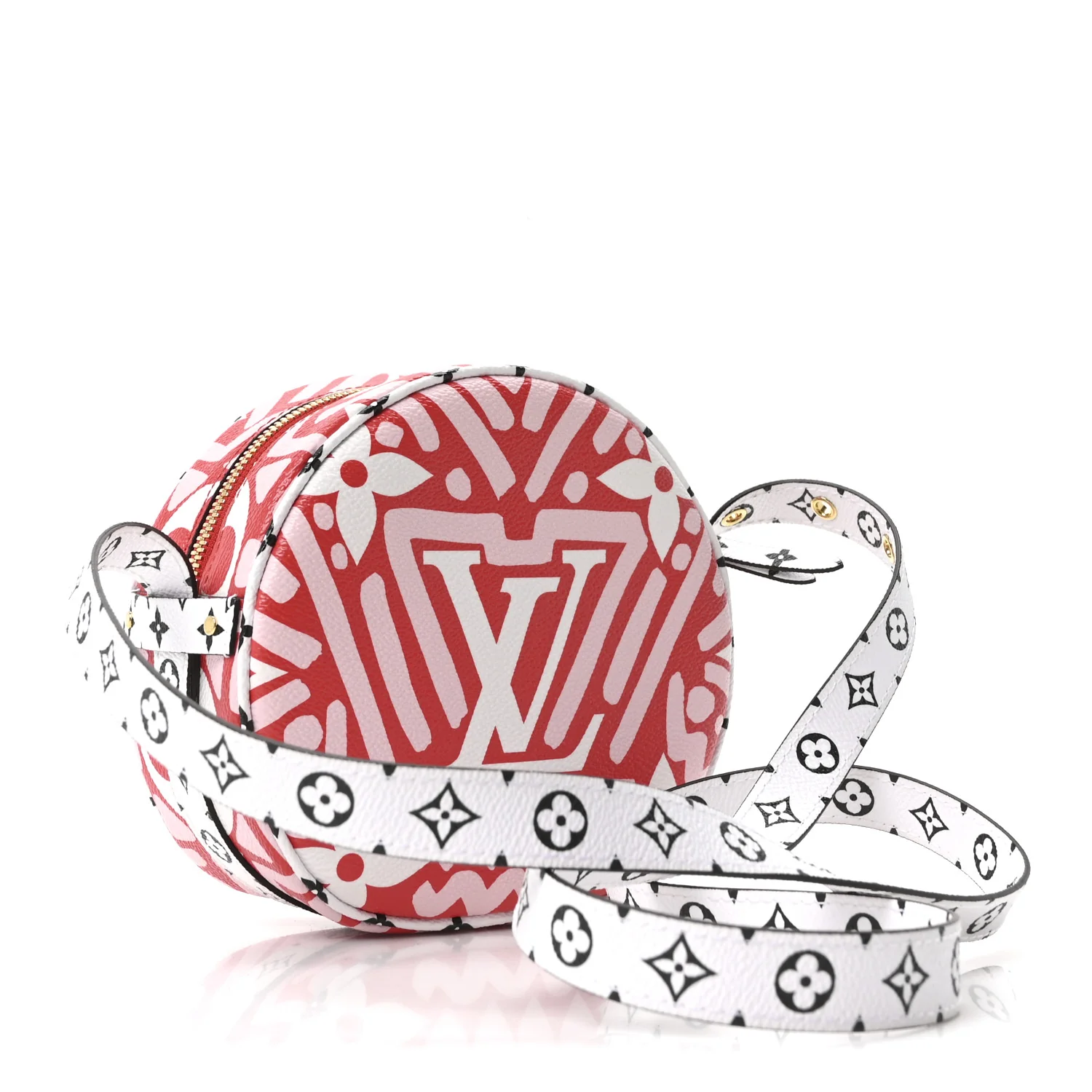Monogram Giant Crafty Boite Chapeau Souple PM Rouge Rose Creme - Image 3