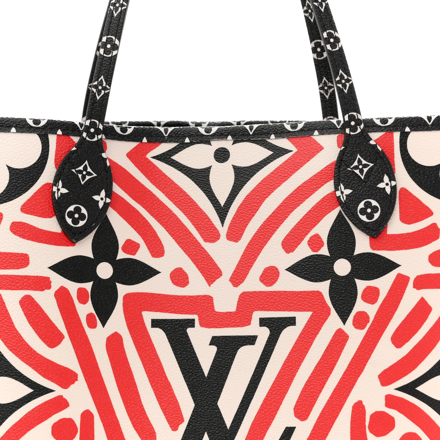 Monogram Giant Crafty Neverfull MM Creme Rouge Black - Image 8