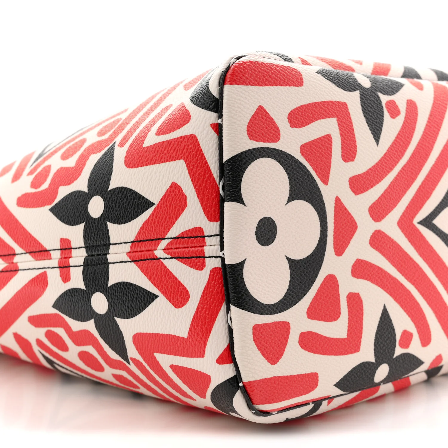 Monogram Giant Crafty Neverfull MM Creme Rouge Black - Image 9