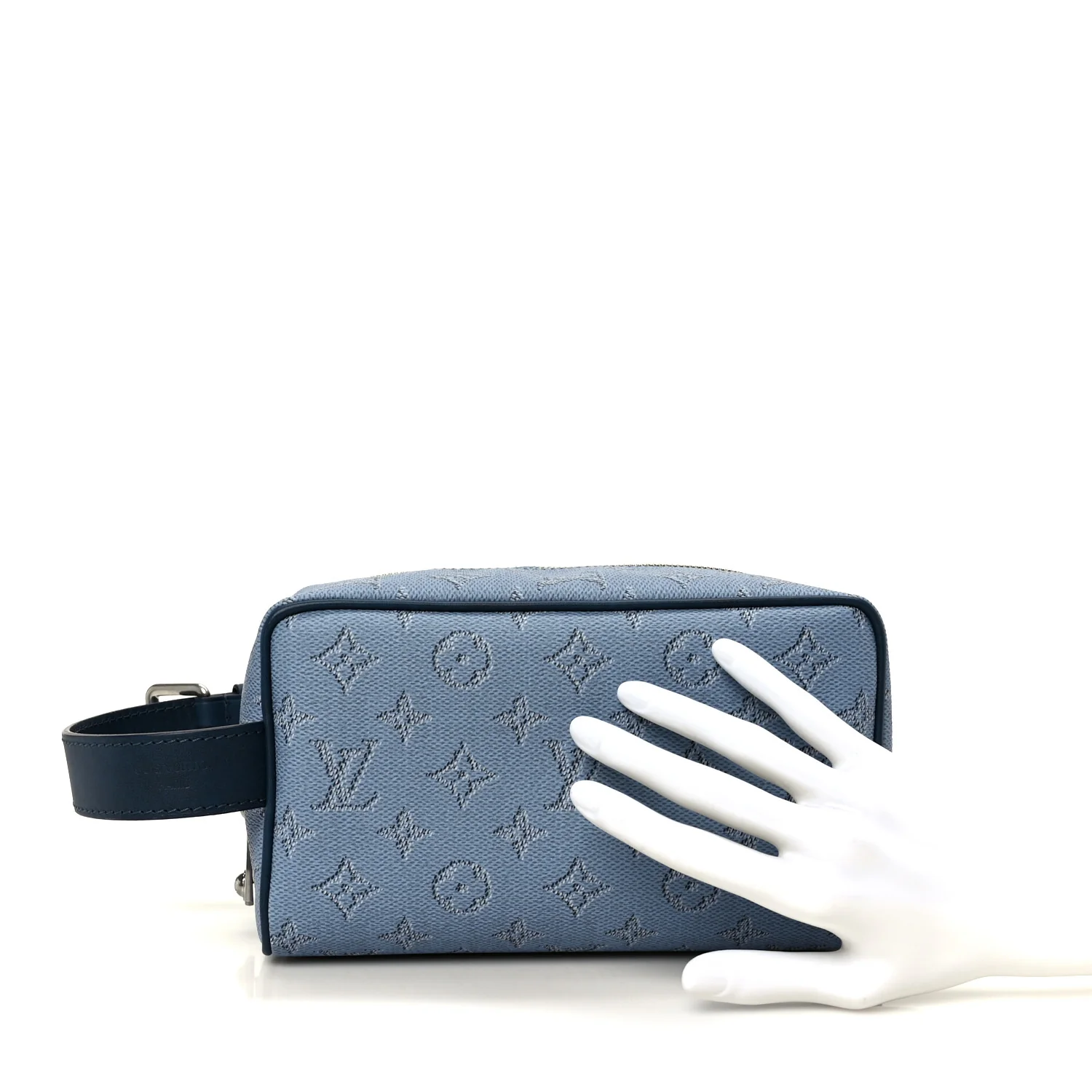 Monogram Heritage Locker Dopp Kit Toilet Pouch Blue - Image 2