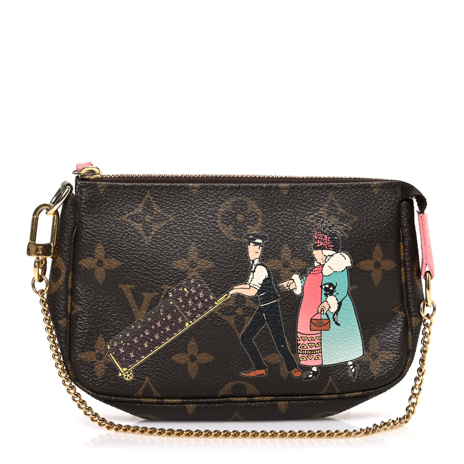 Monogram Illustre Mini Pochette Accessories Rose