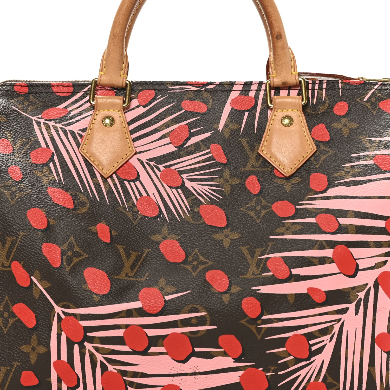 Monogram Jungle Dots Speedy 30 Sugar Pink Poppy - Image 8