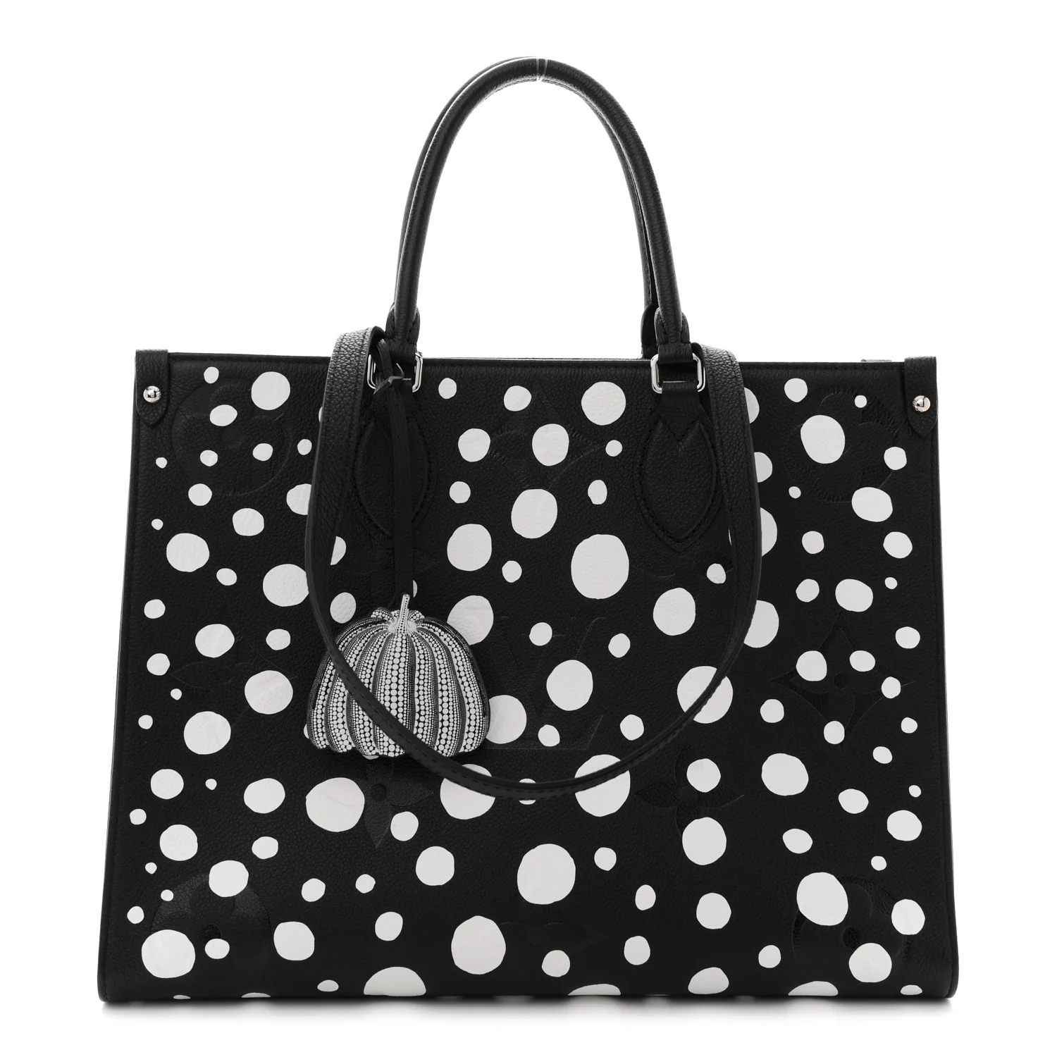 Monogram Kusama Dots Onthego MM Black White