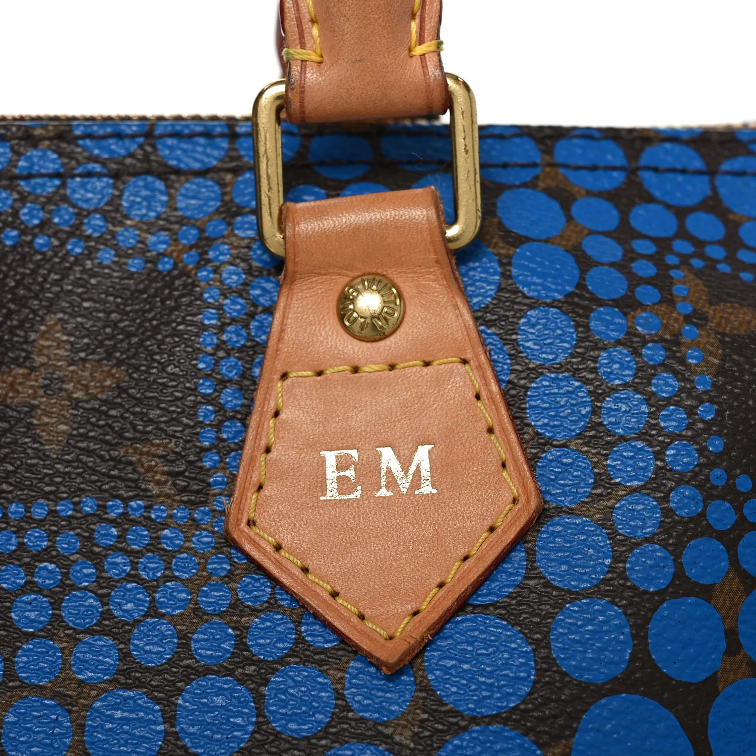 Monogram Kusama Town Speedy 30 Blue - Image 7