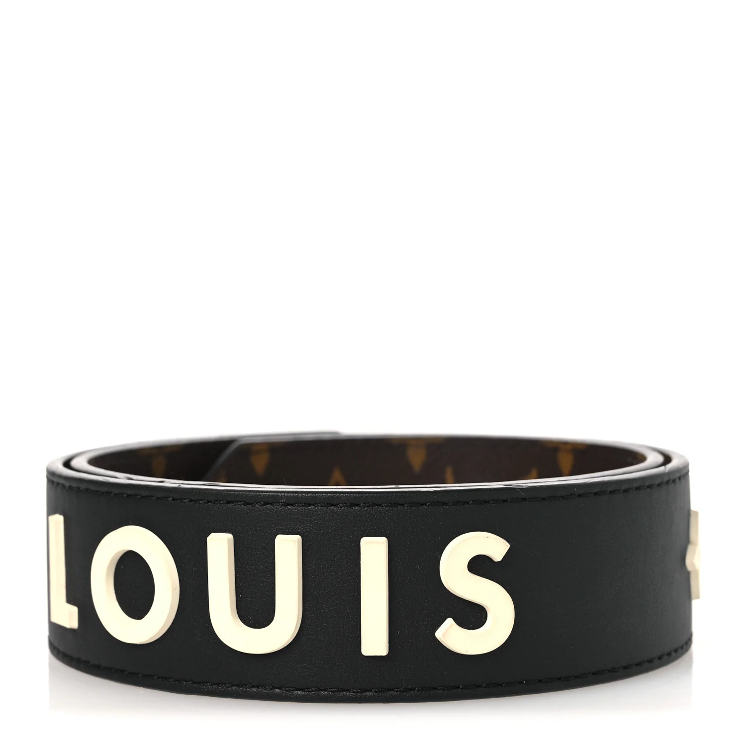 Monogram Letter Bandouliere Shoulder Strap Black - Image 2