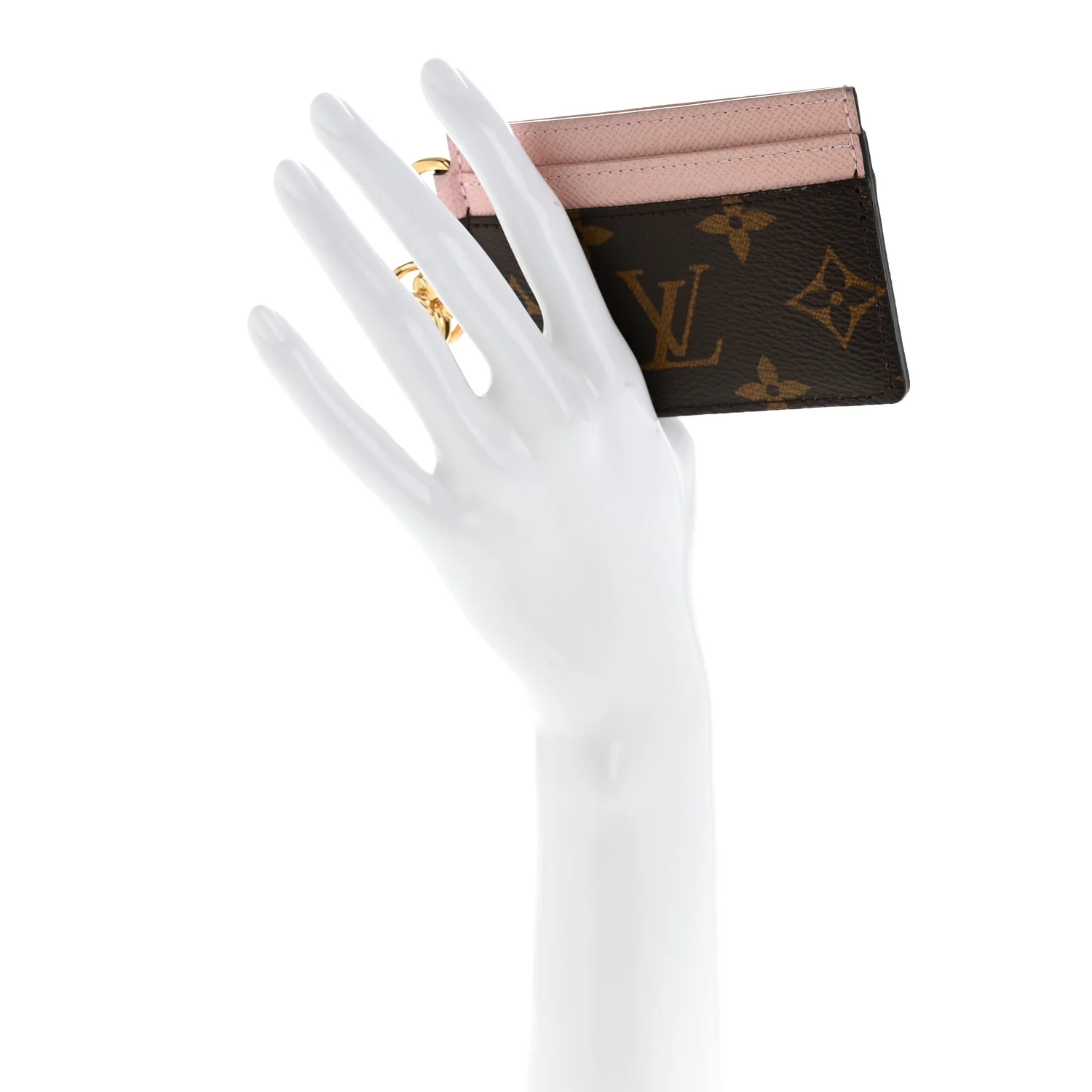 Monogram LV Charms Card Holder Rose Ballerine - Image 2