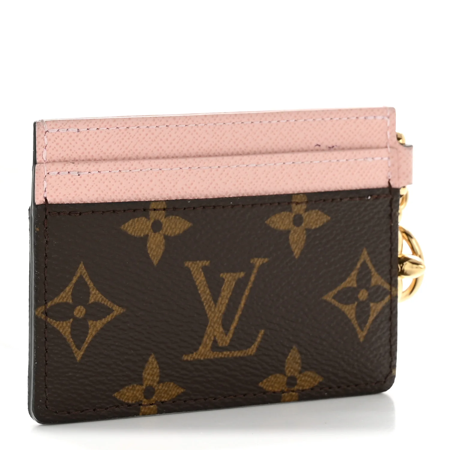 Monogram LV Charms Card Holder Rose Ballerine - Image 3