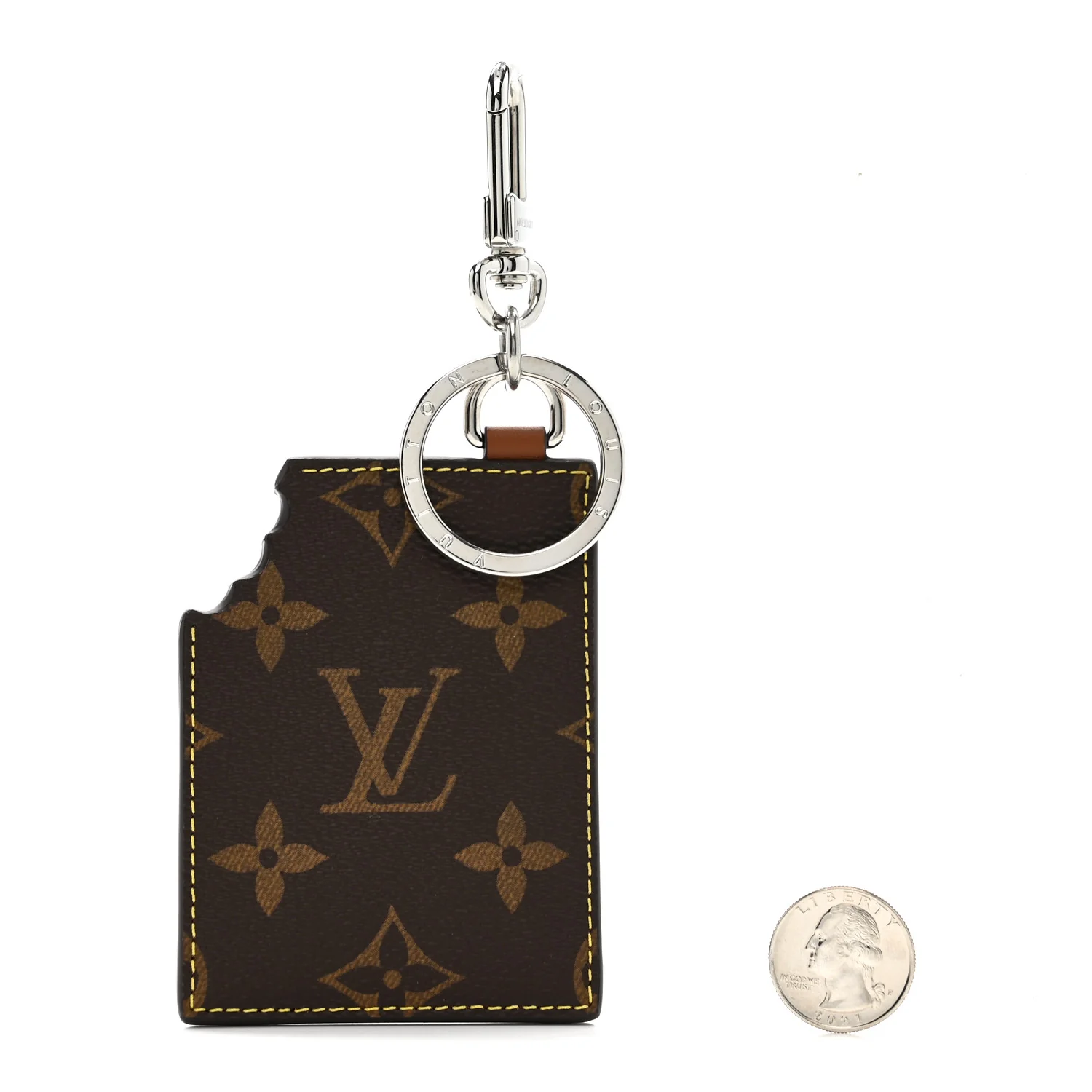 Monogram LV Chocolate Bar Bag Charm Key Holder - Image 2