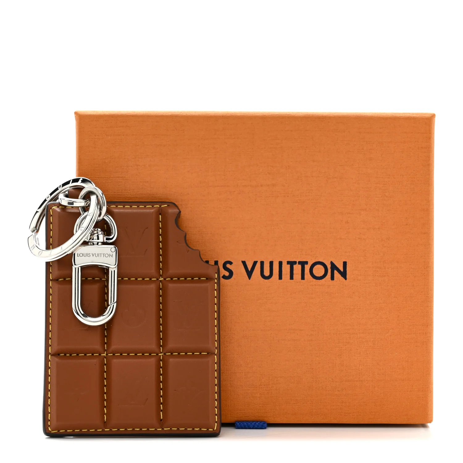 Monogram LV Chocolate Bar Bag Charm Key Holder - Image 4
