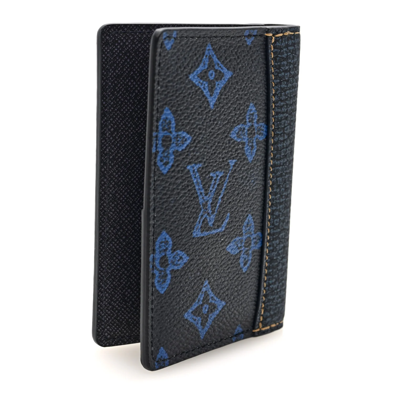 Monogram LV Record Pocket Organizer NM Blue - Image 3