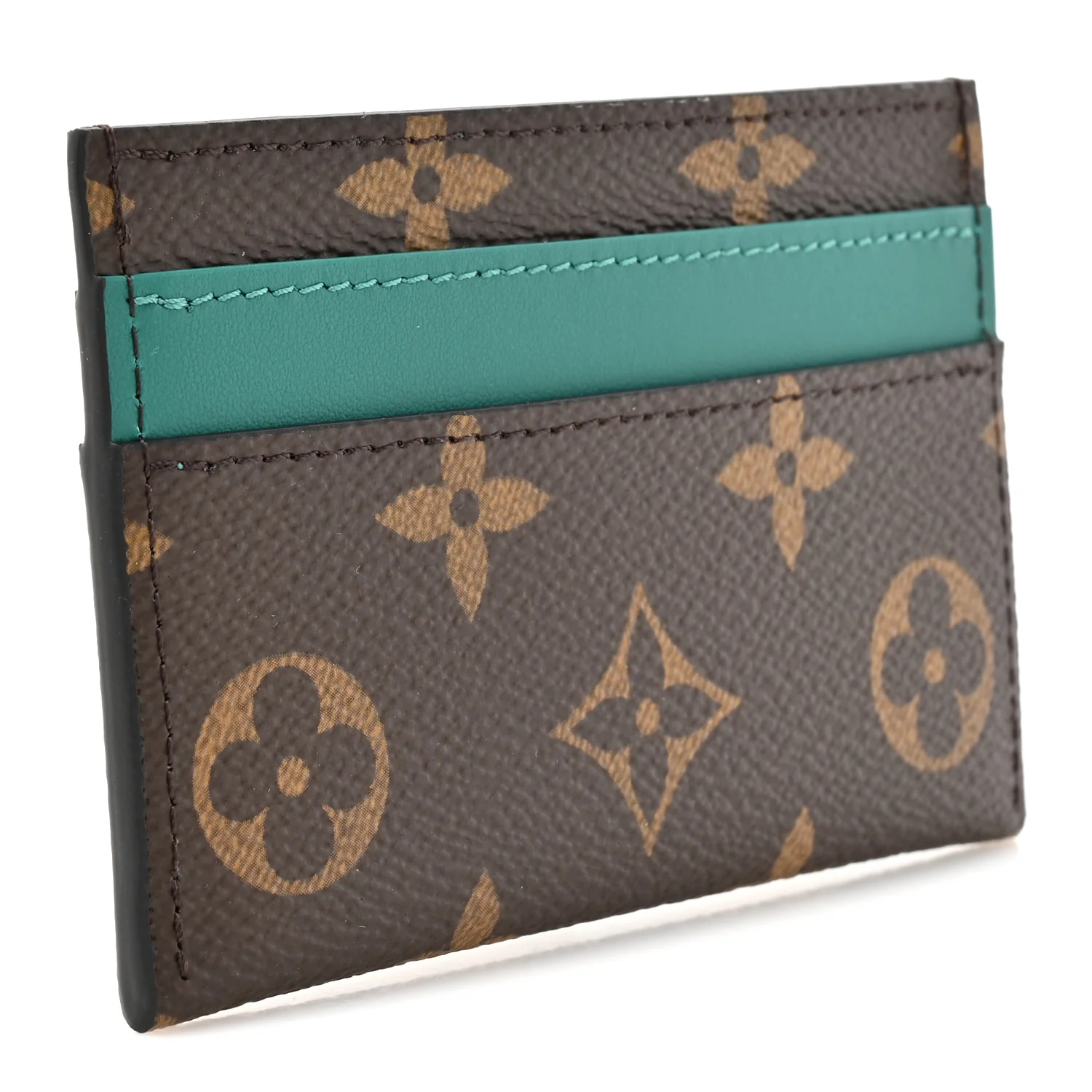 Monogram Macassar Double Card Holder Borneo Green - Image 3