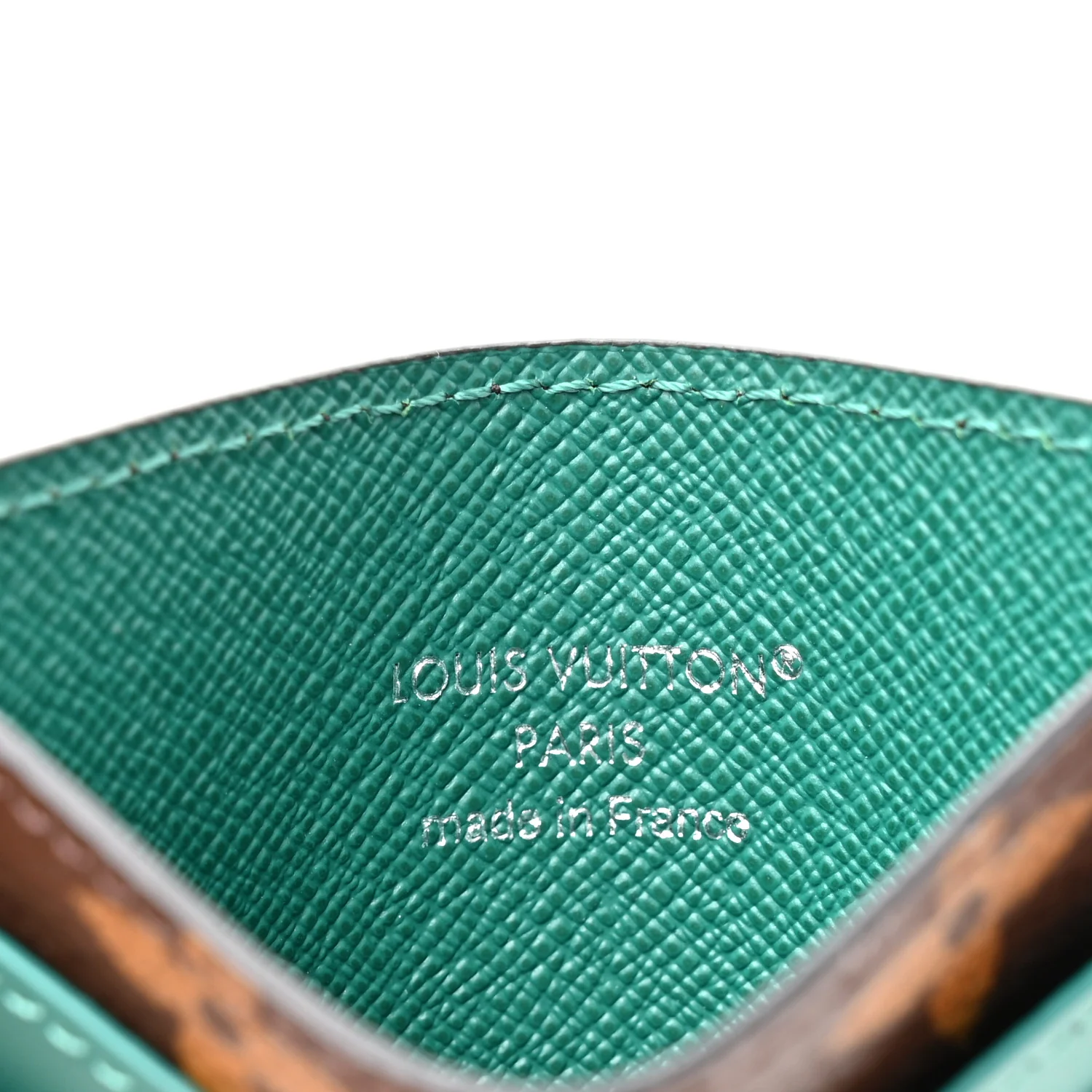 Monogram Macassar Double Card Holder Borneo Green - Image 6