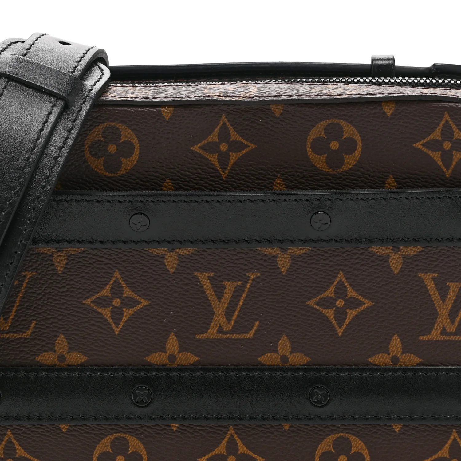Monogram Macassar Handle Soft Trunk Black - Image 7