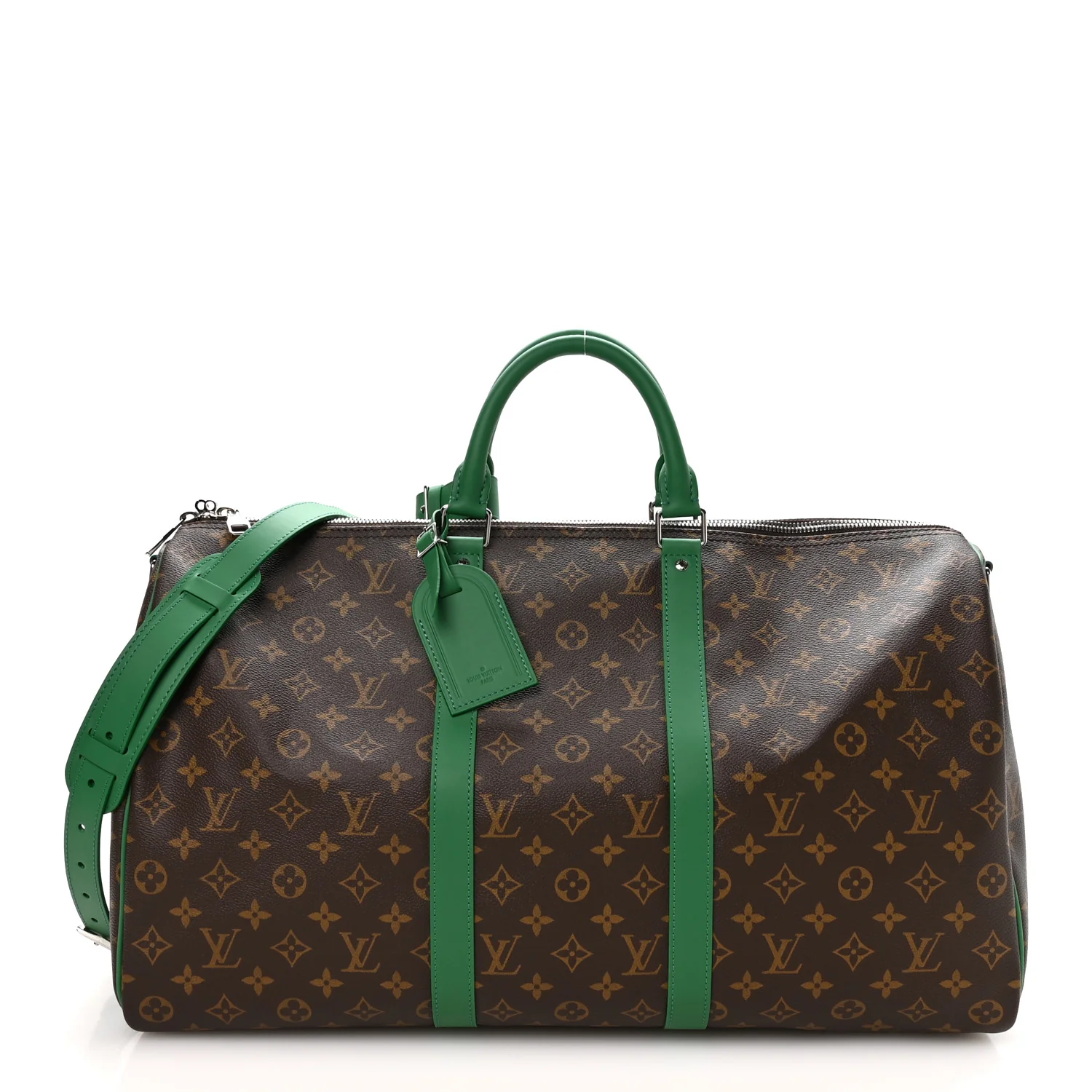 Monogram Macassar LV Colormania Keepall Bandouliere 50 Green