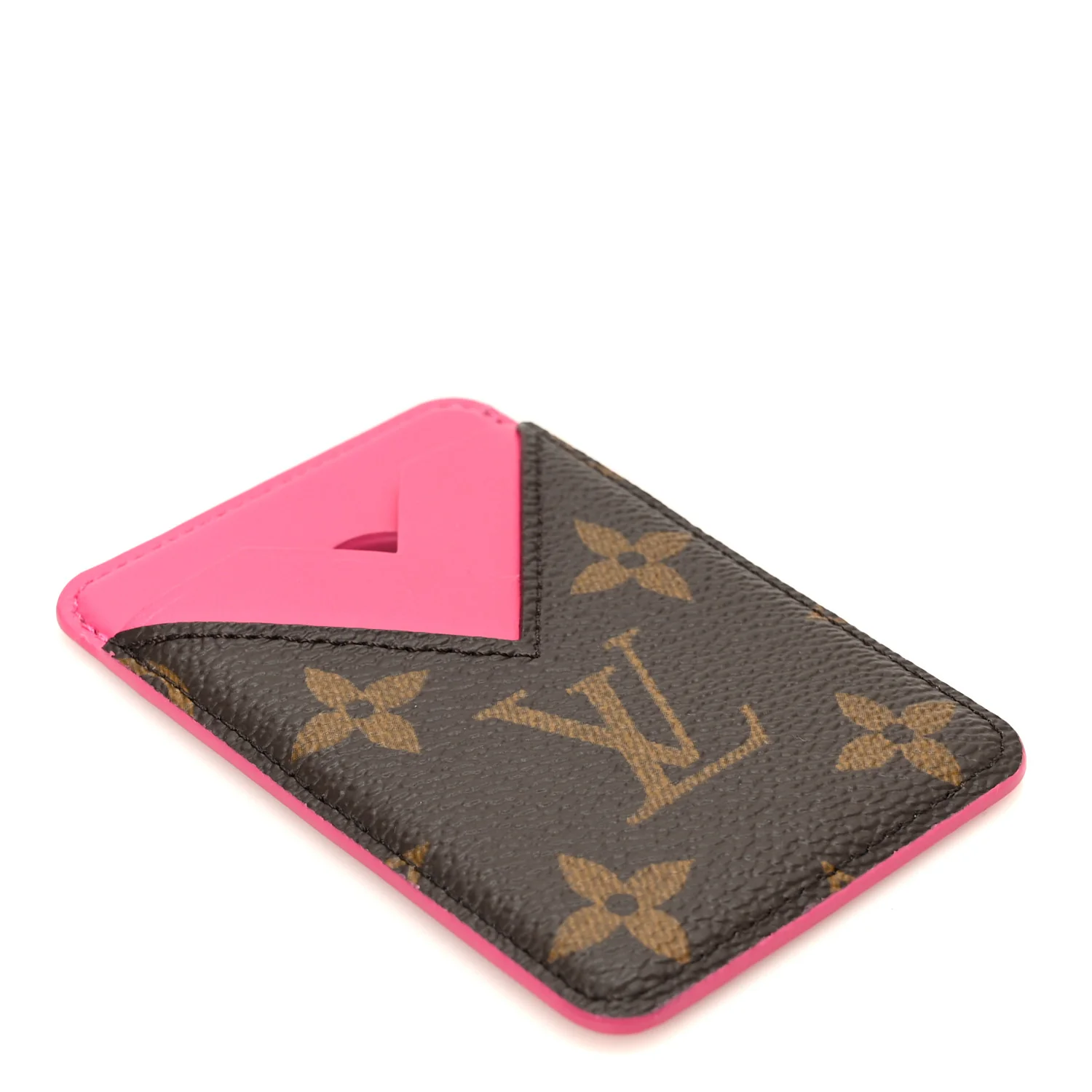 Monogram Macassar Magnetic Card Holder Pondichery Pink - Image 4