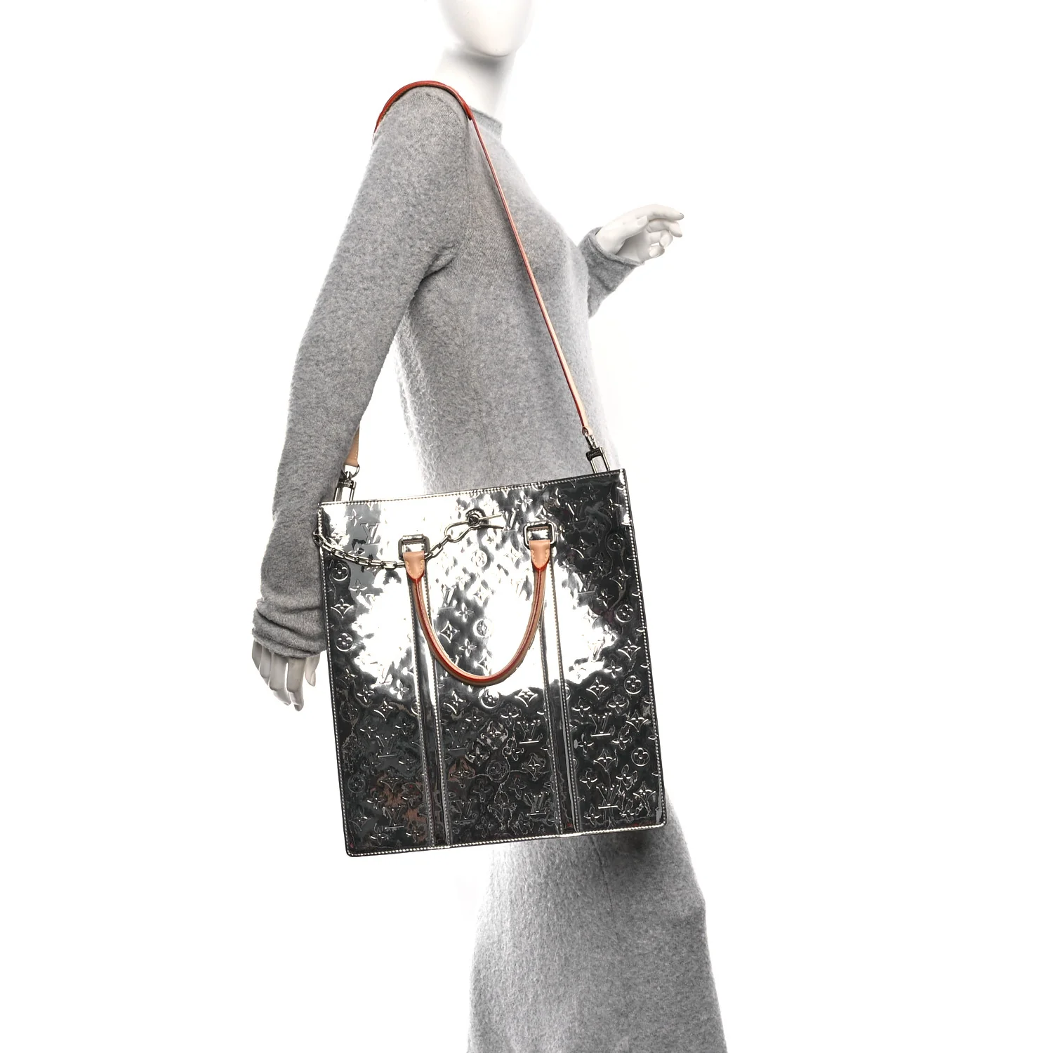 Monogram Mirror Sac Plat NM Silver - Image 2