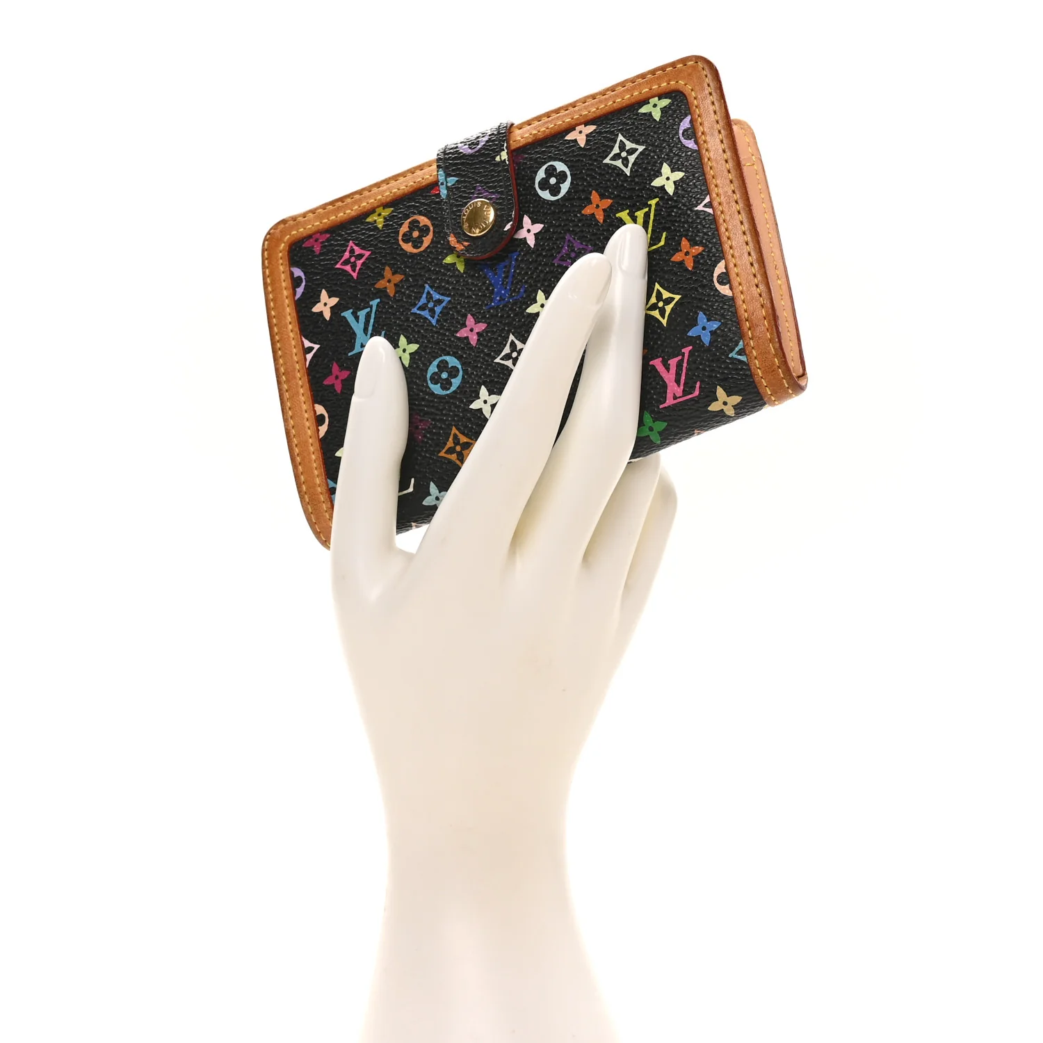 Monogram Multicolor French Purse Wallet Black - Image 2