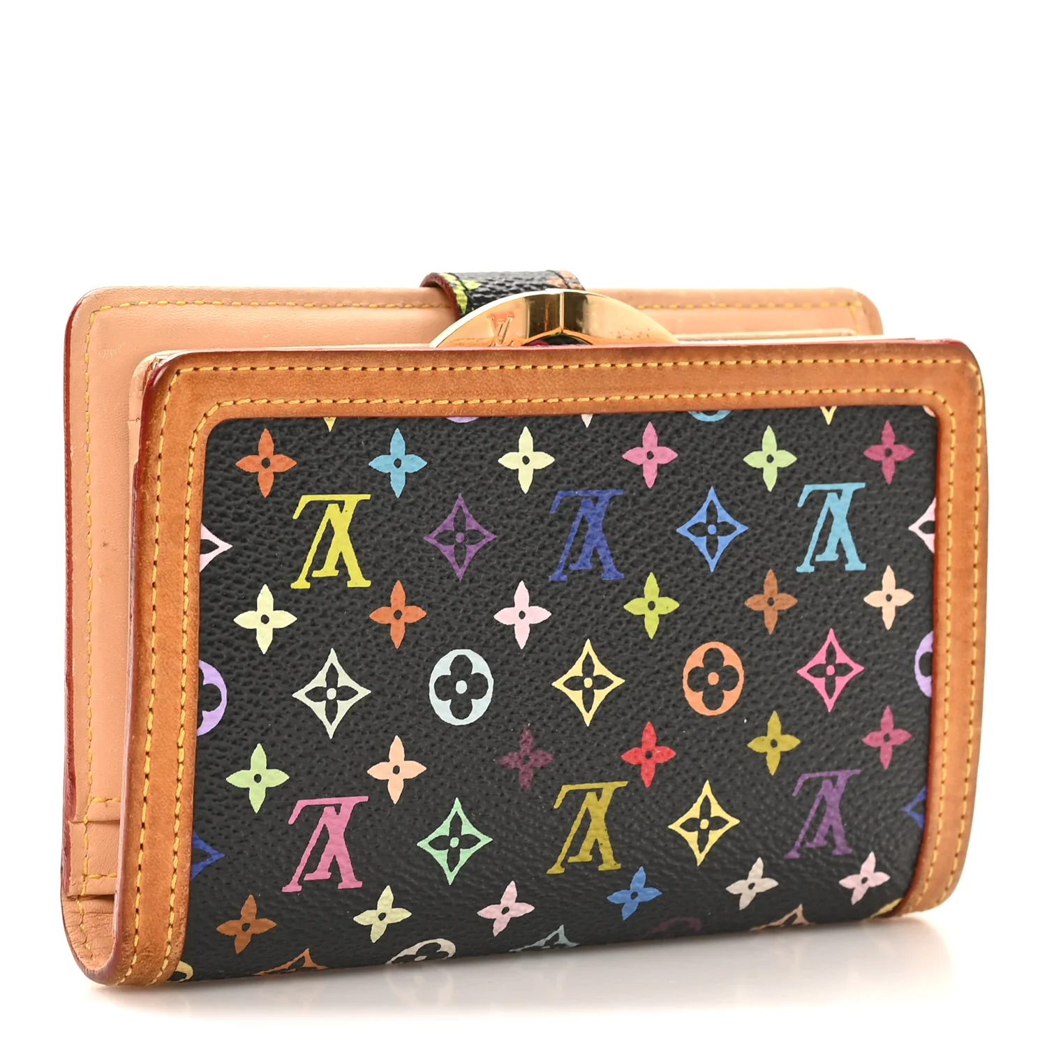 Monogram Multicolor French Purse Wallet Black - Image 3