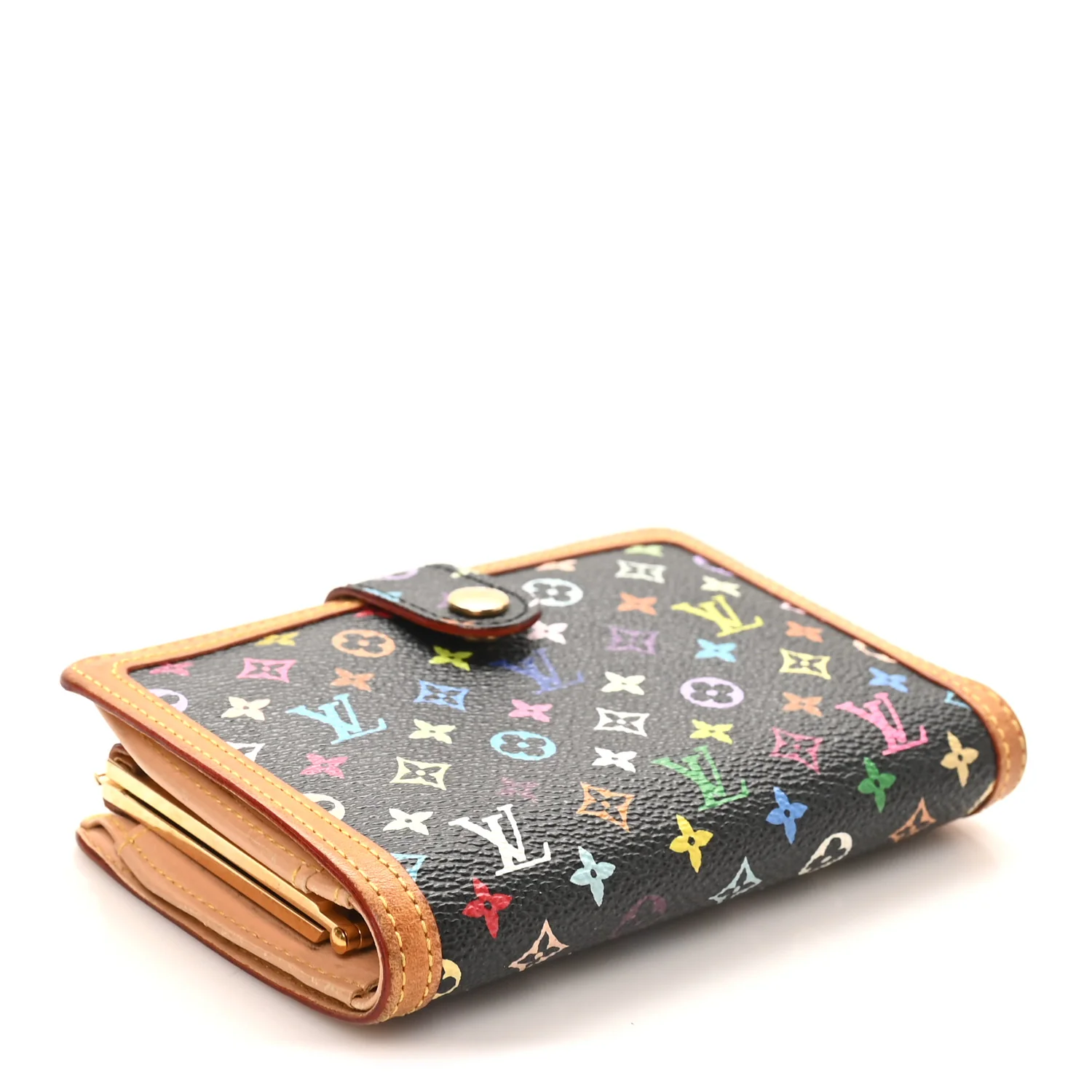 Monogram Multicolor French Purse Wallet Black - Image 4