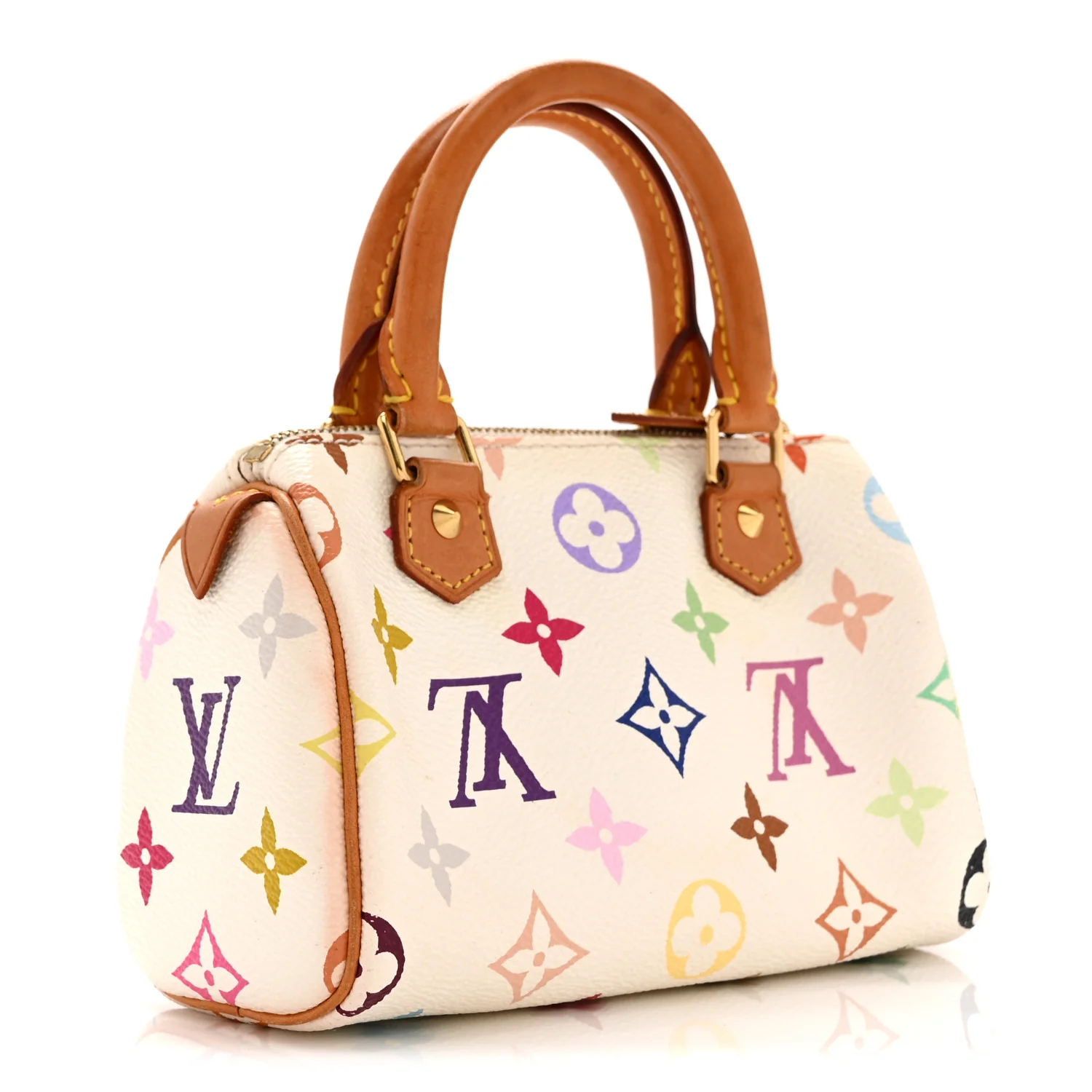 Monogram Multicolor Mini Sac HL Speedy White - Image 3