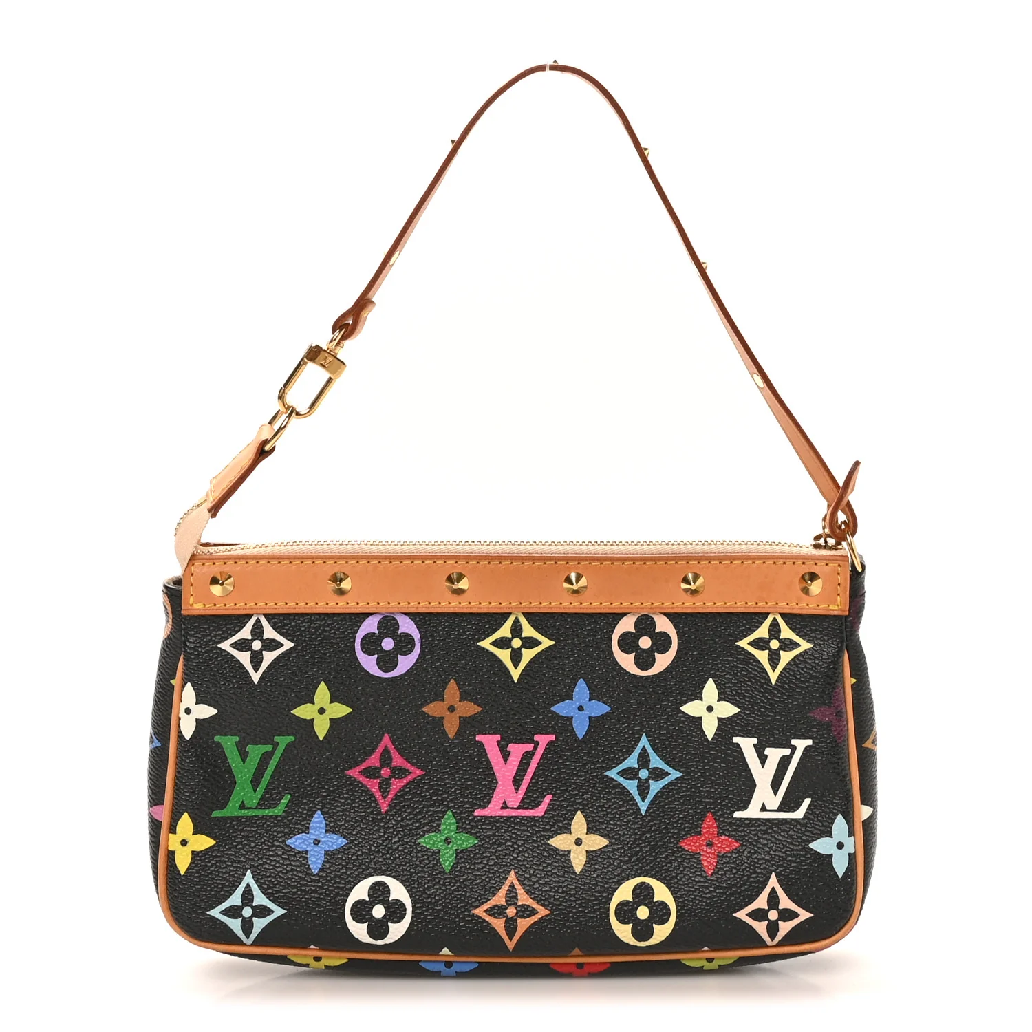 Monogram Multicolor Pochette Accessories Black
