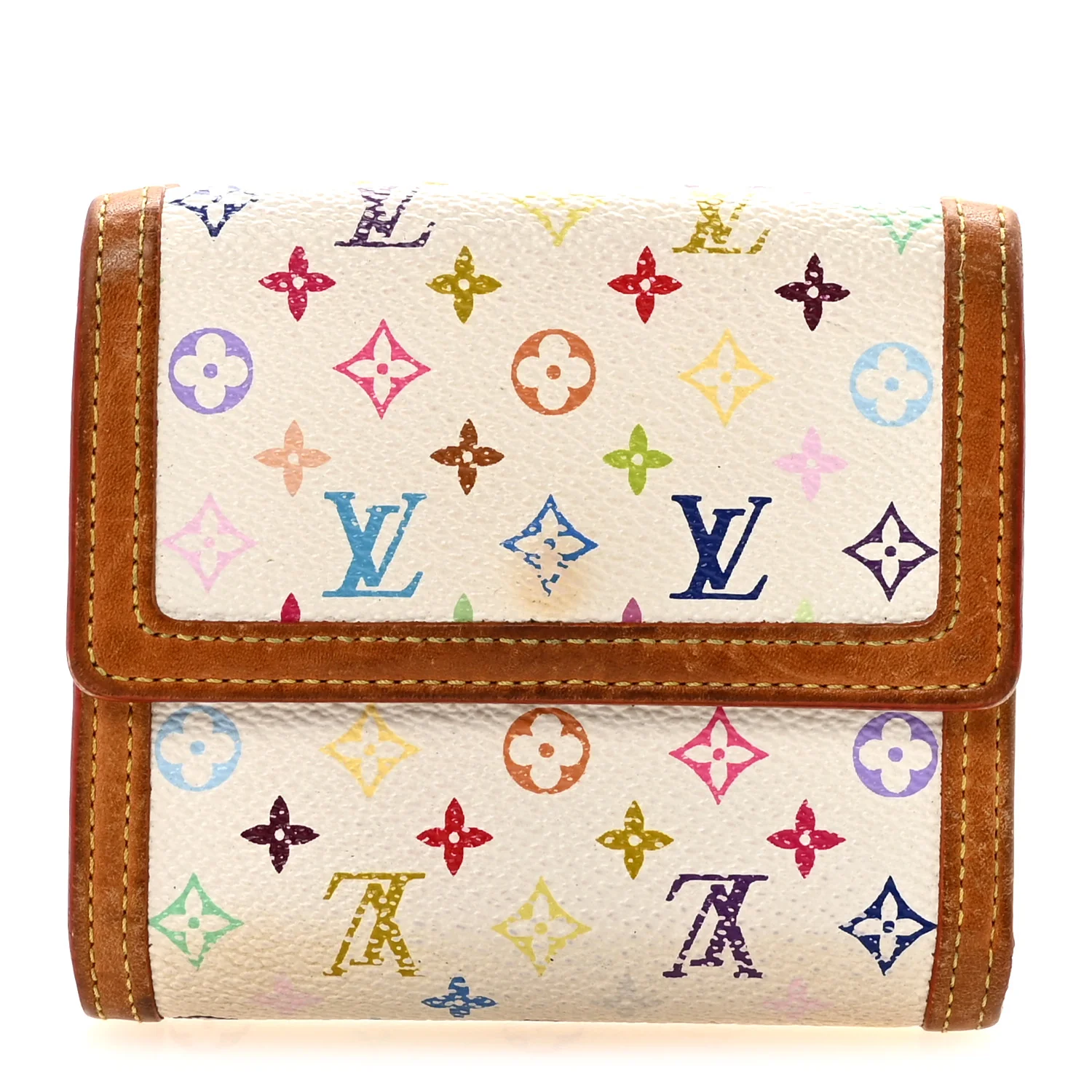 Monogram Multicolor Porte-Monnaie Billets Wallet White