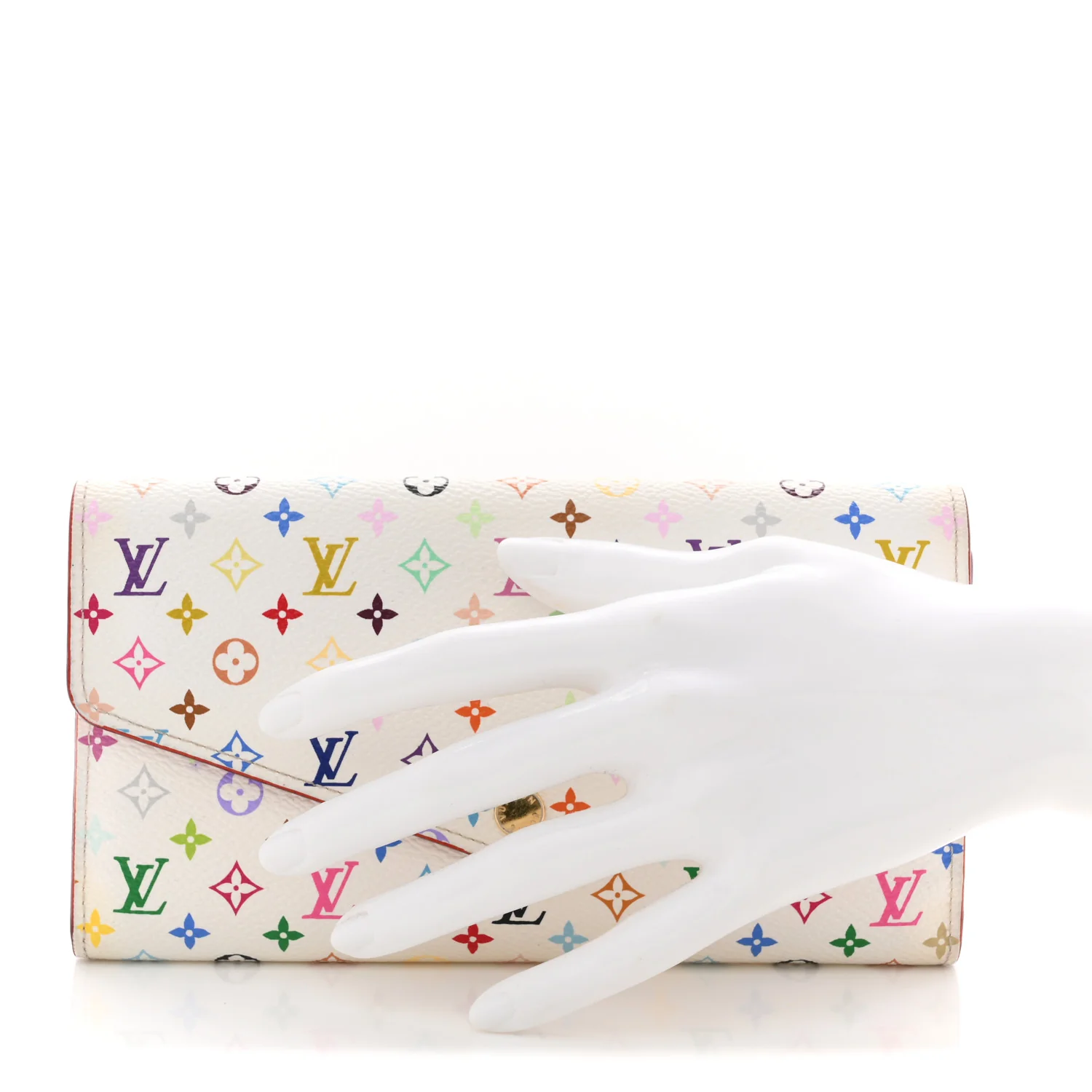 Monogram Multicolor Sarah Wallet NM White Litchi - Image 2