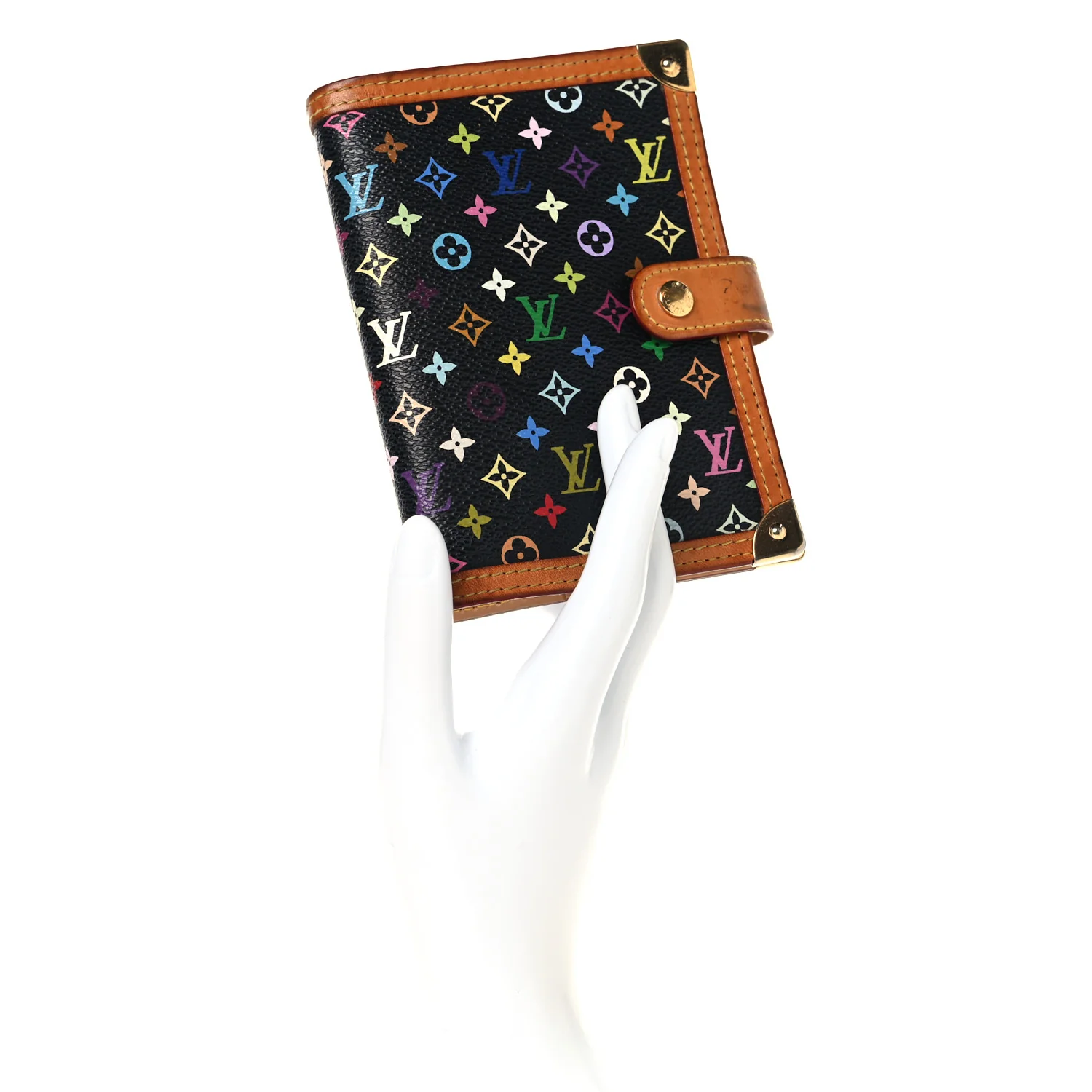 Monogram Multicolor Small Ring Agenda Cover Black - Image 2