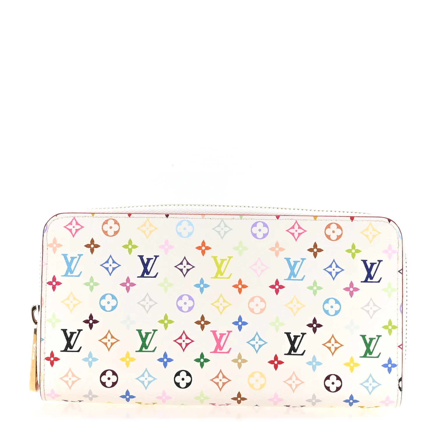 Monogram Multicolor Zippy Wallet White Litchi