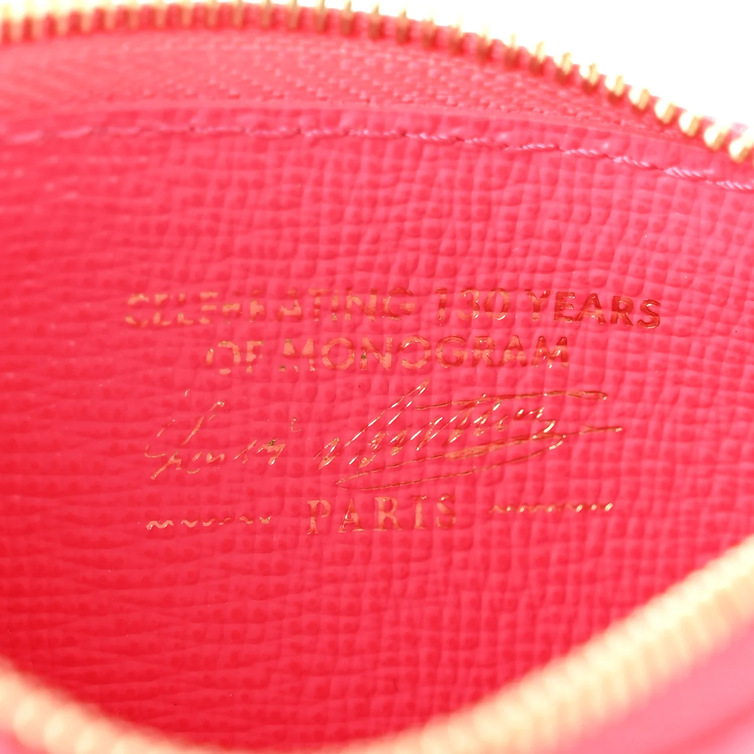 Monogram Origine Lin Key Pouch Rose Ruban - Image 6