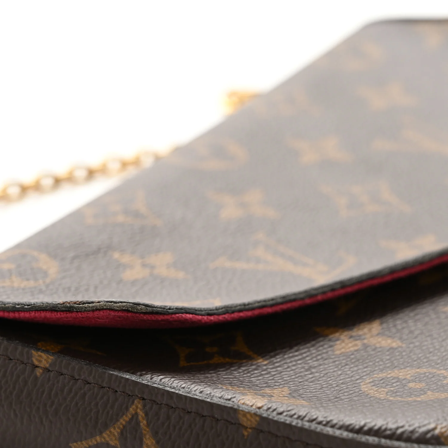 Monogram Pochette Felicie Chain Wallet Fuchsia - Image 15