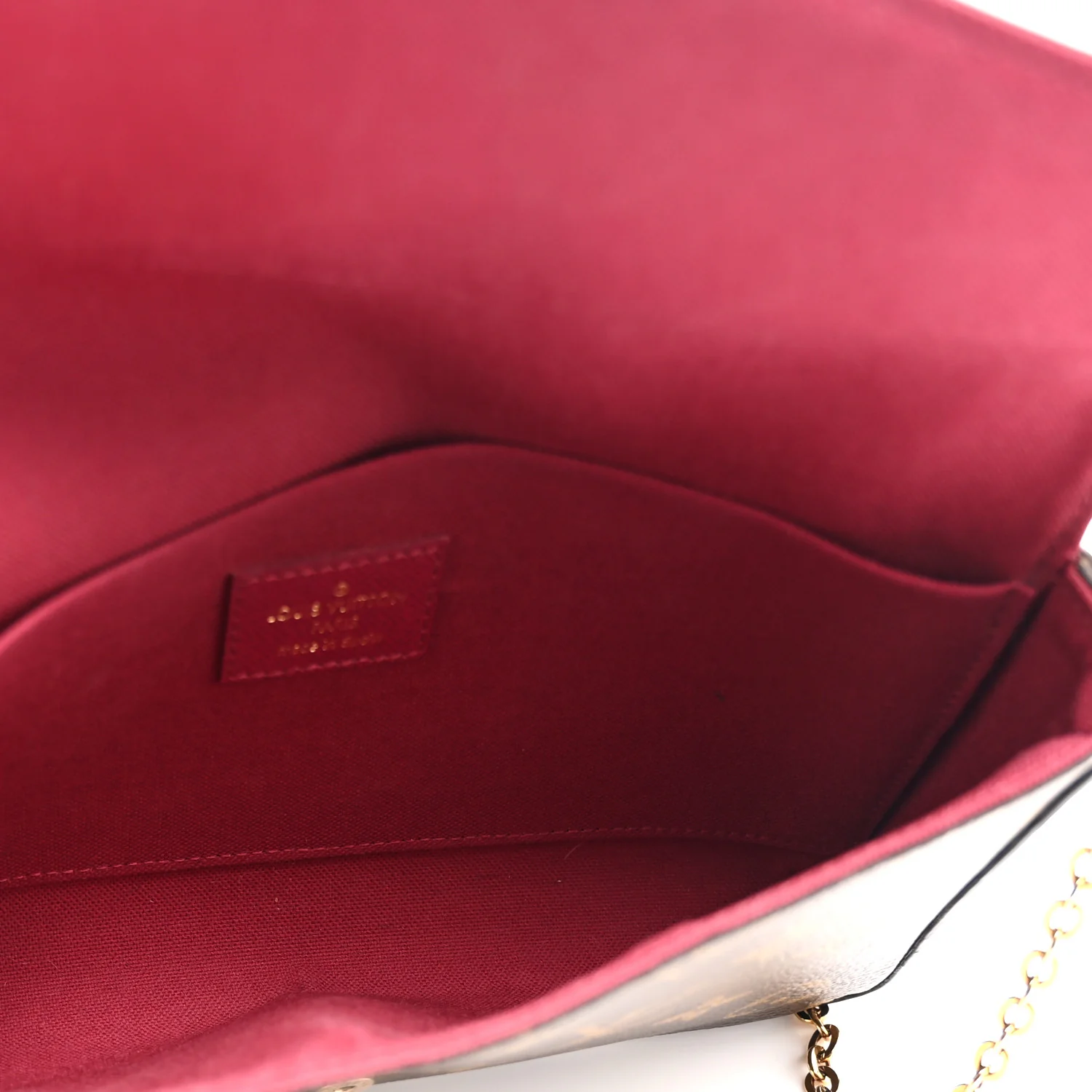 Monogram Pochette Felicie Chain Wallet Fuchsia - Image 6