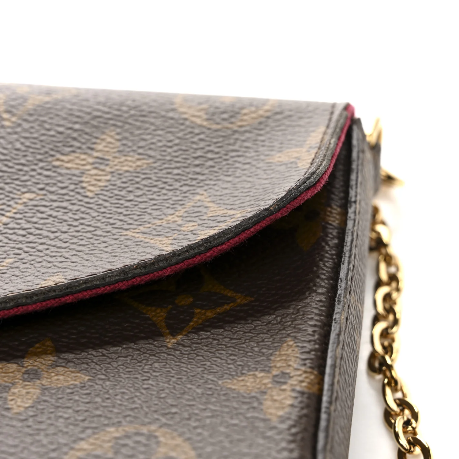 Monogram Pochette Felicie Chain Wallet Fuchsia - Image 15
