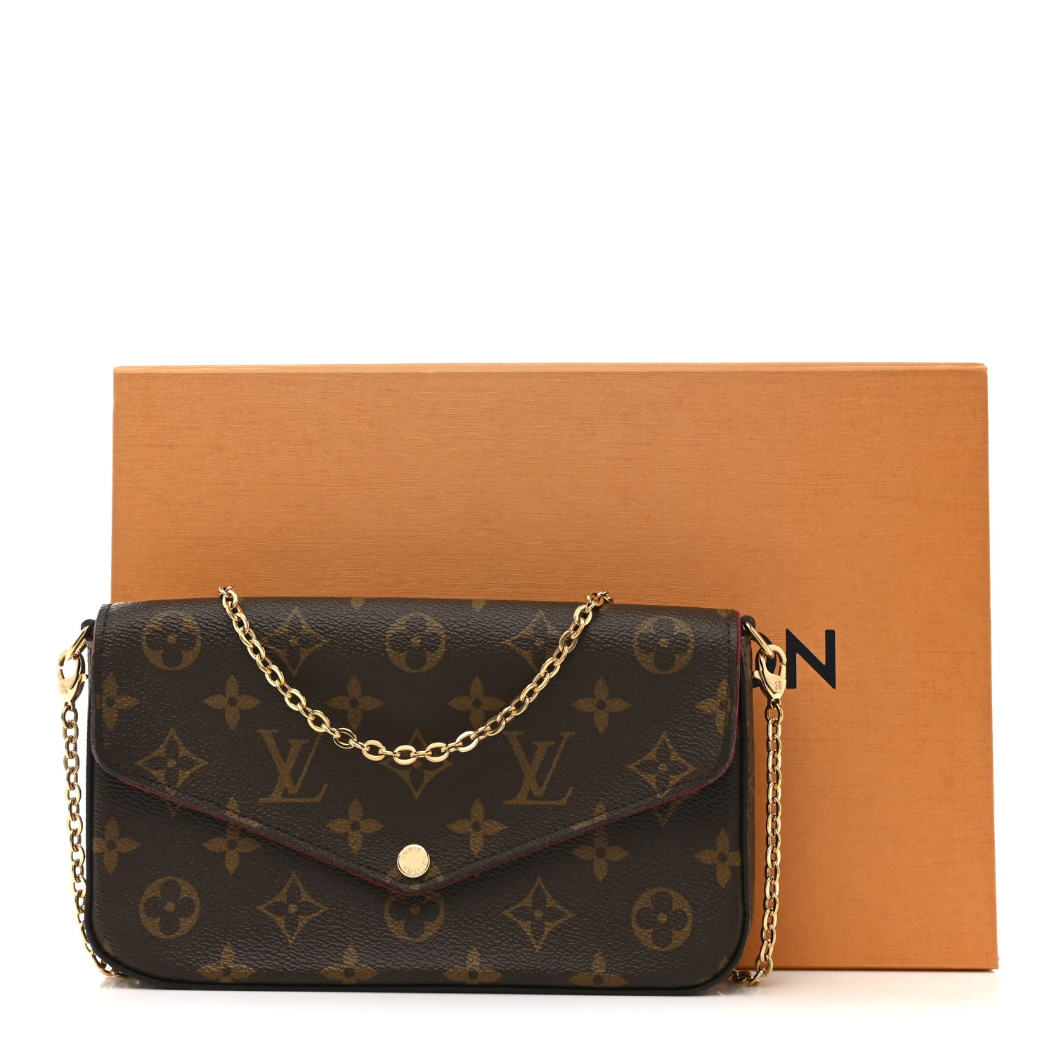 Monogram Pochette Felicie Chain Wallet Fuchsia - Image 16