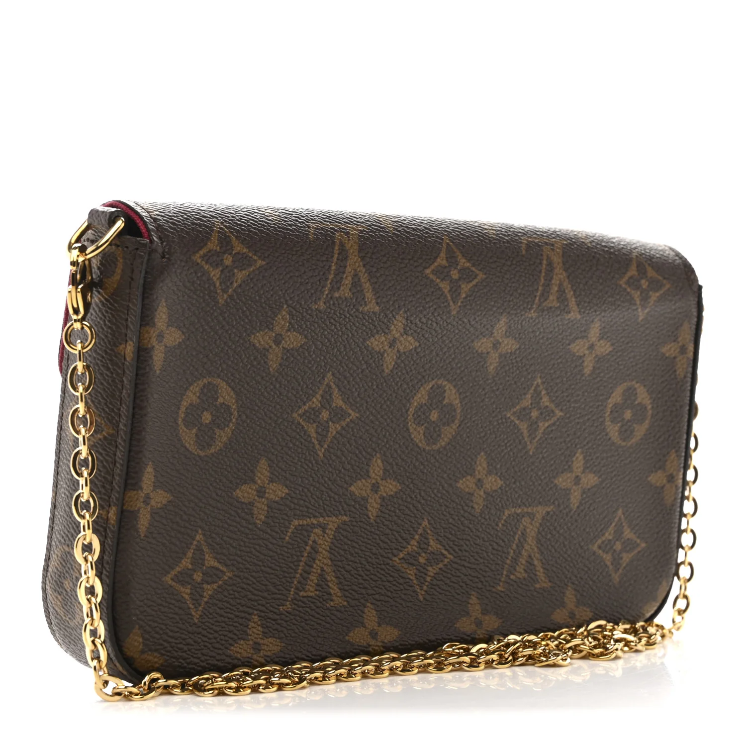 Monogram Pochette Felicie Chain Wallet Fuchsia - Image 4