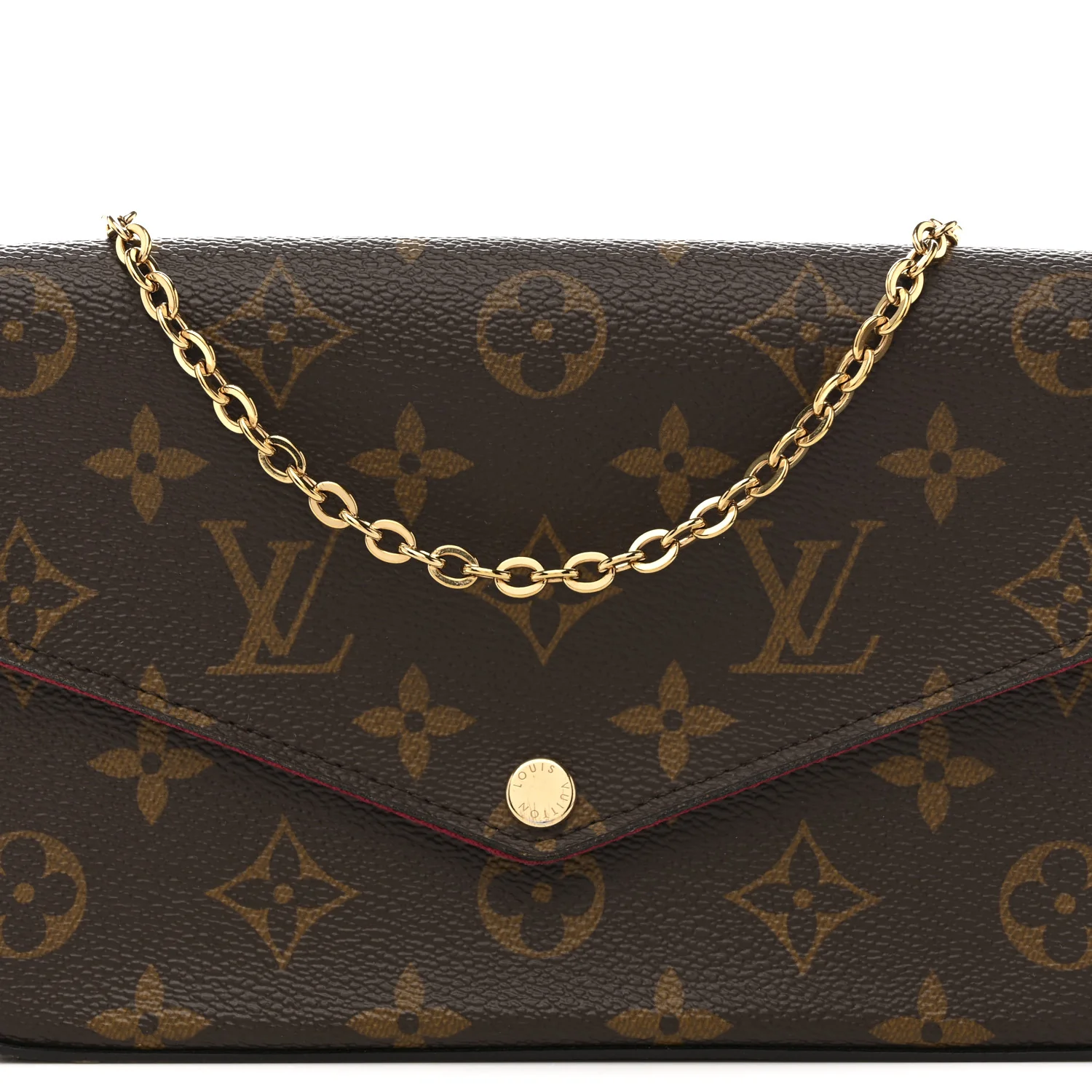 Monogram Pochette Felicie Chain Wallet Fuchsia - Image 9