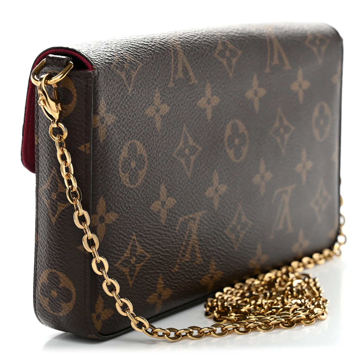 Monogram Pochette Felicie Chain Wallet Fuchsia - Image 4