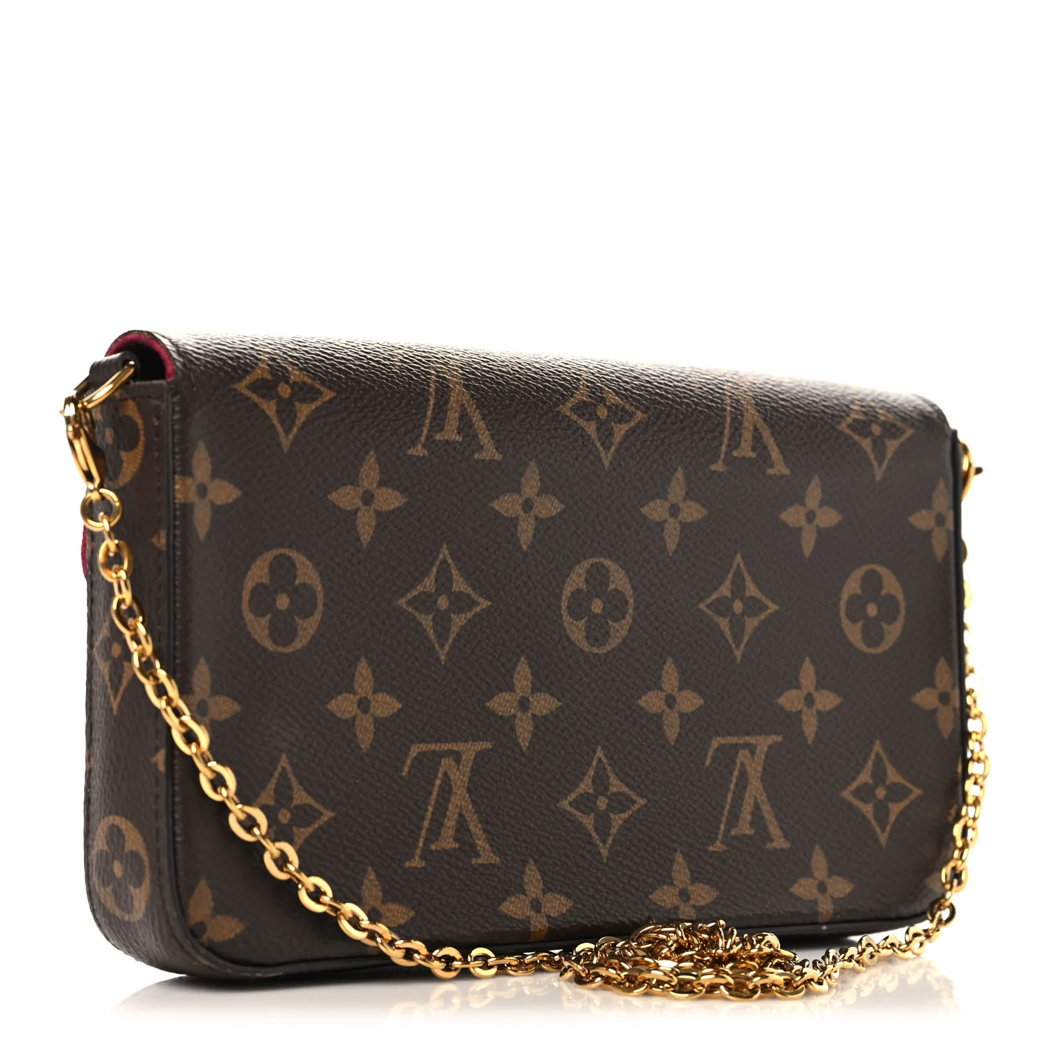 Monogram Pochette Felicie Chain Wallet Fuchsia - Image 4