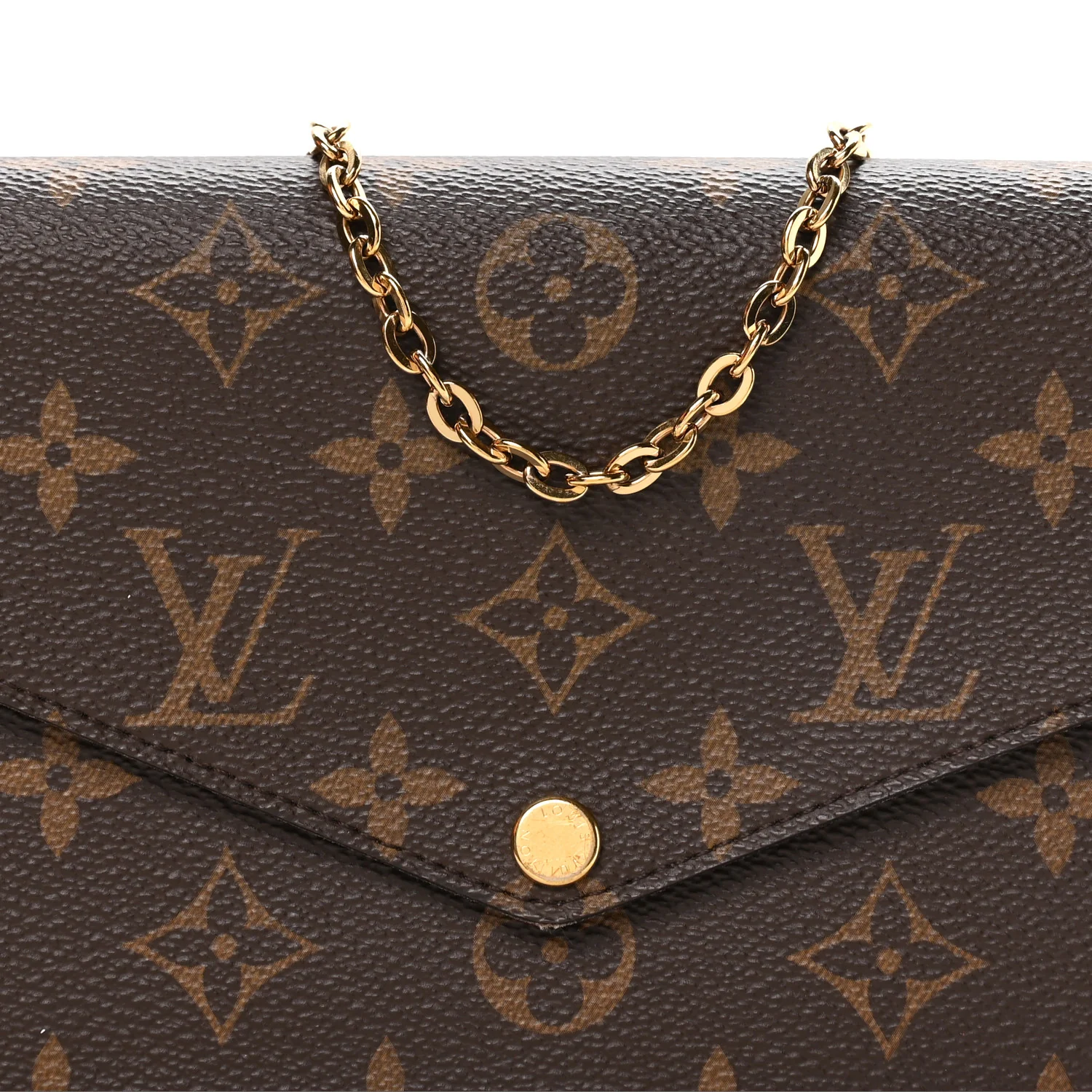 Monogram Pochette Felicie Chain Wallet Fuchsia - Image 9
