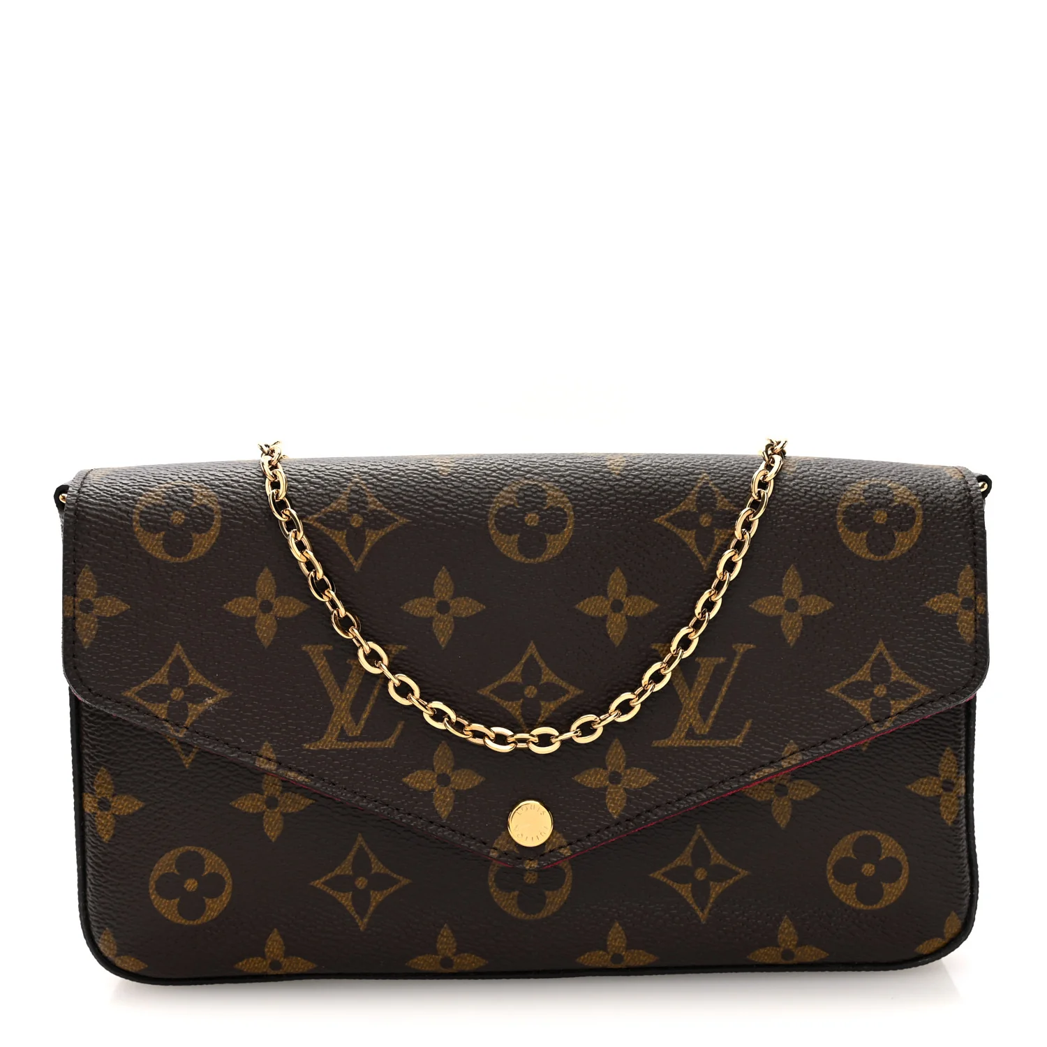 Monogram Pochette Felicie Chain Wallet Fuchsia - Image 7