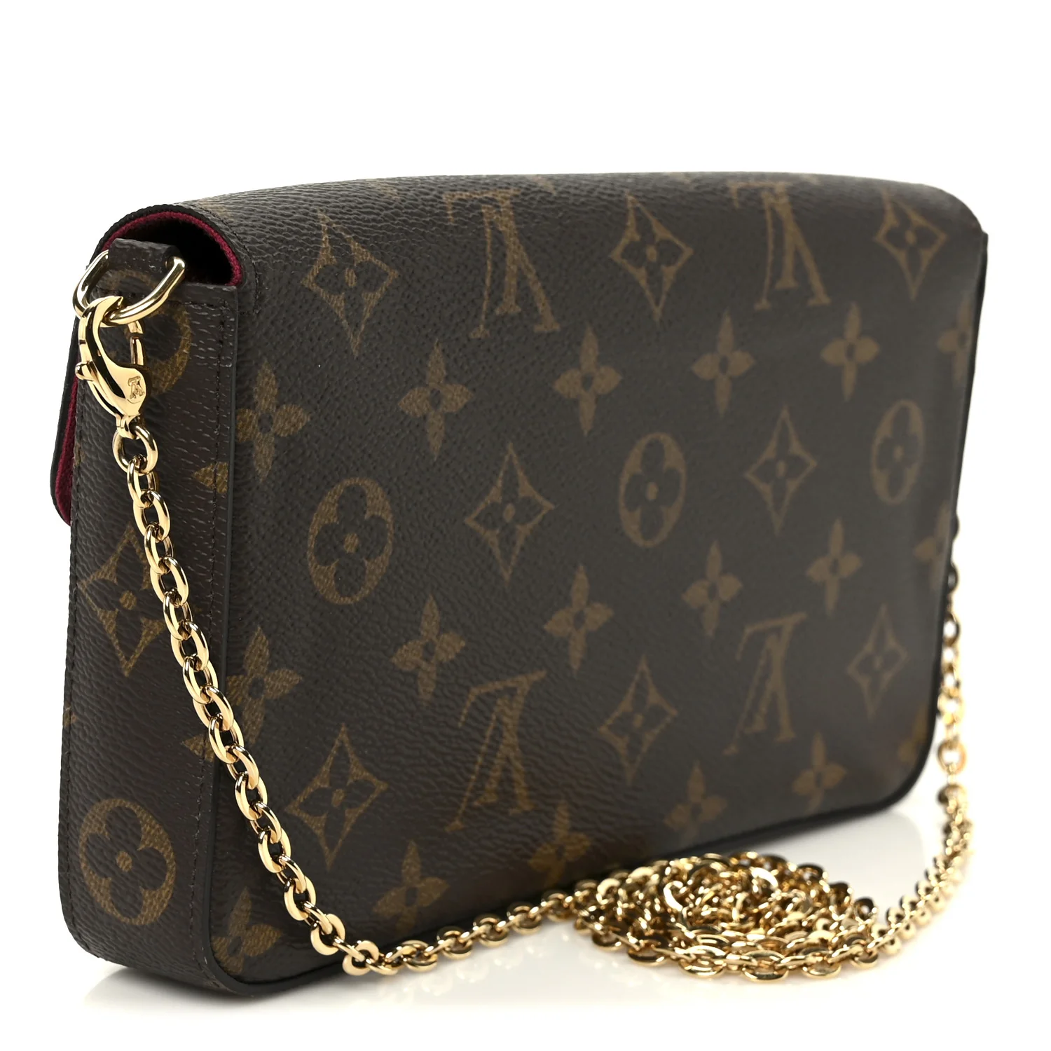 Monogram Pochette Felicie Chain Wallet Fuchsia - Image 4