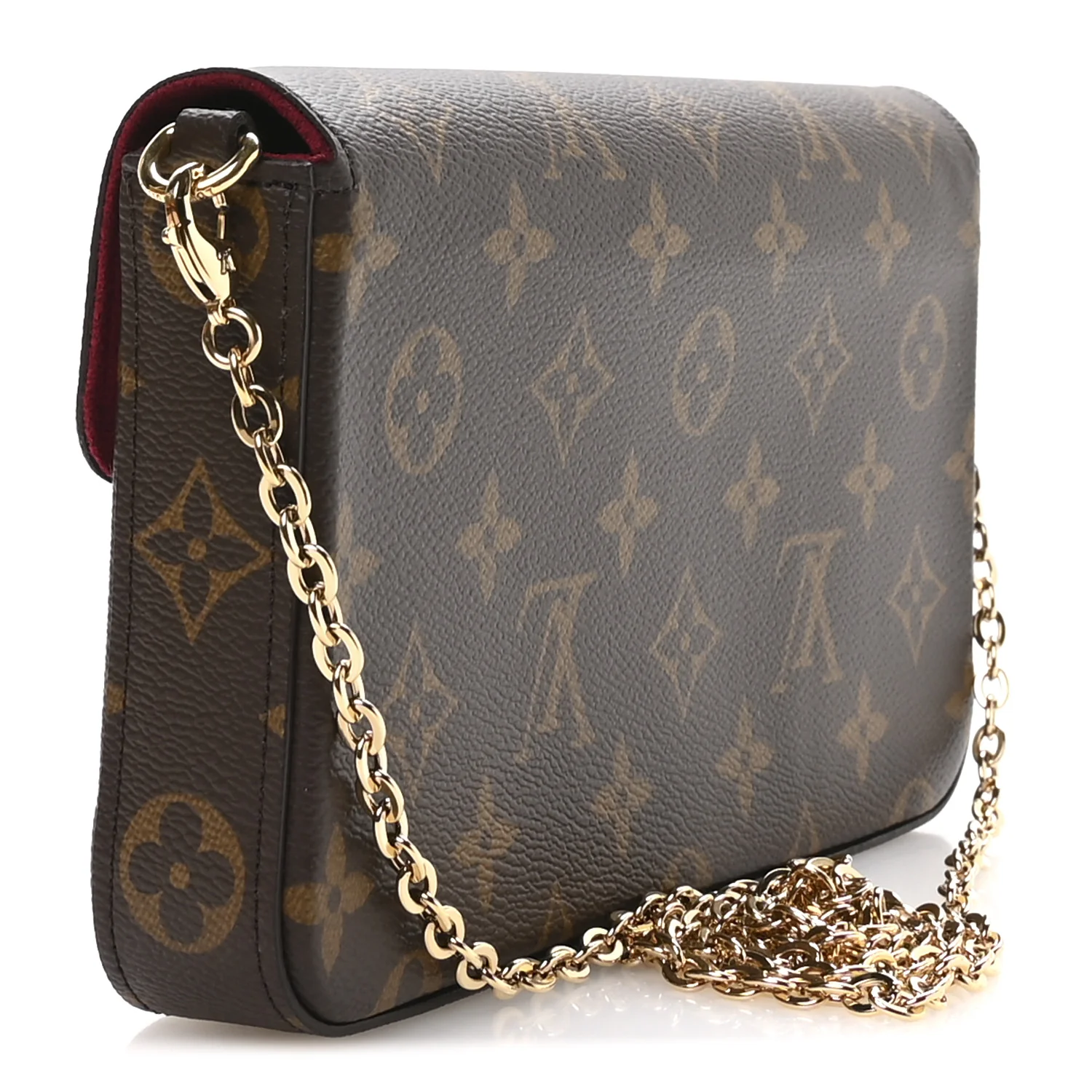 Monogram Pochette Felicie Chain Wallet Fuchsia - Image 4