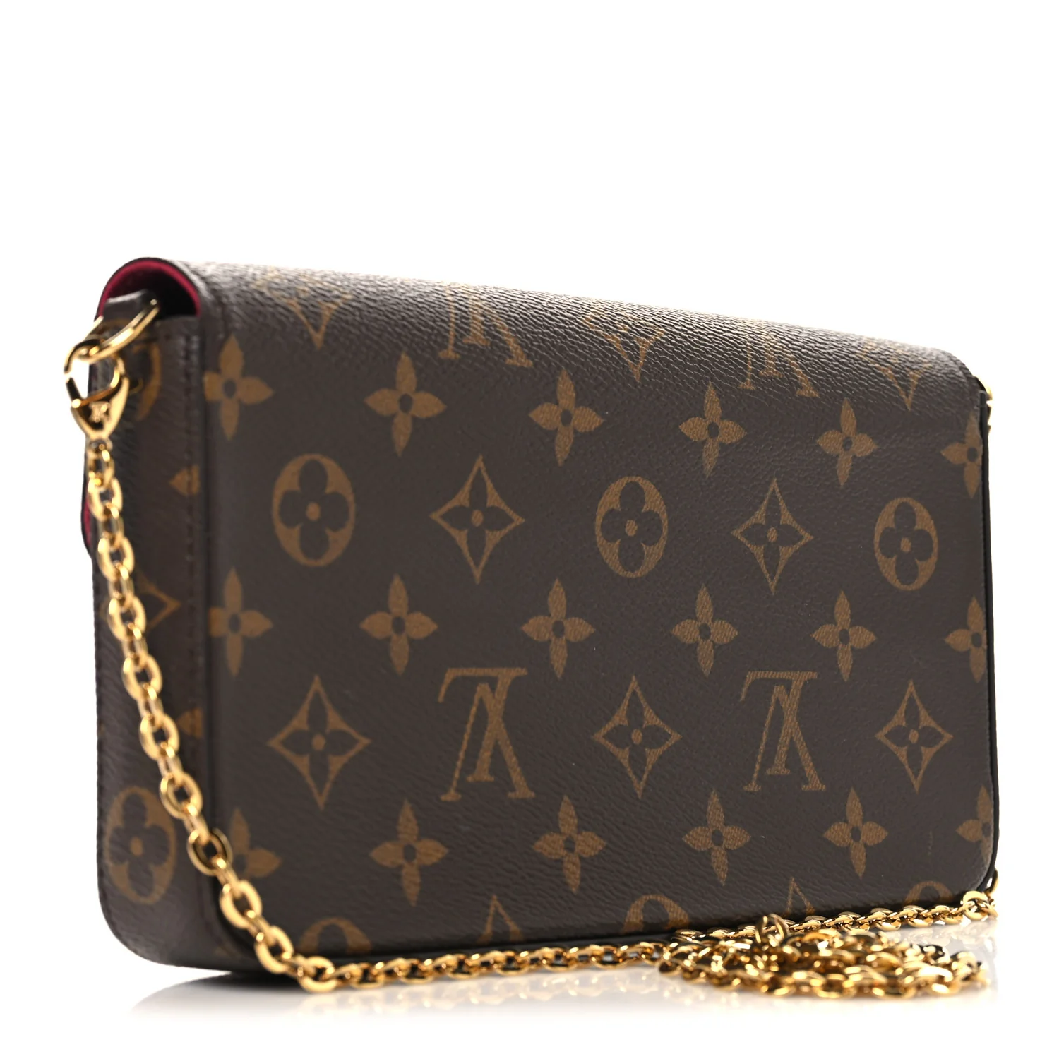 Monogram Pochette Felicie Chain Wallet Fuchsia - Image 4