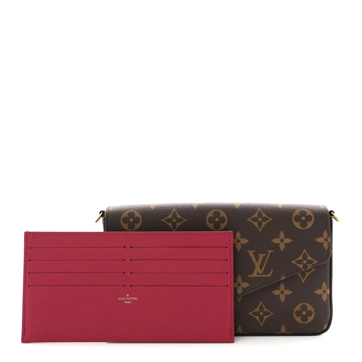 Monogram Pochette Felicie Chain Wallet Fuchsia - Image 2