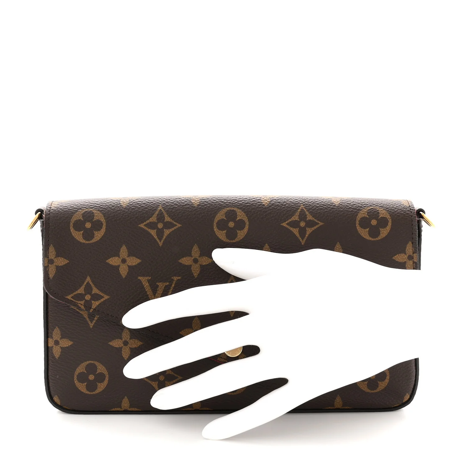 Monogram Pochette Felicie Chain Wallet Fuchsia - Image 3