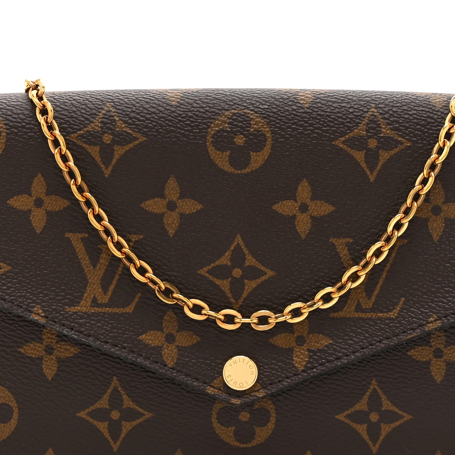 Monogram Pochette Felicie Chain Wallet Fuchsia - Image 9