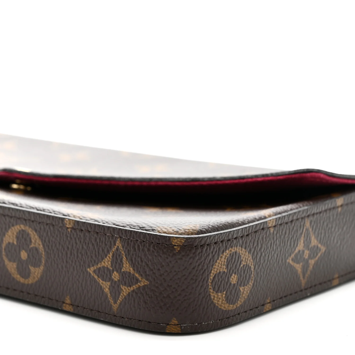 Monogram Pochette Felicie Chain Wallet Fuchsia - Image 11