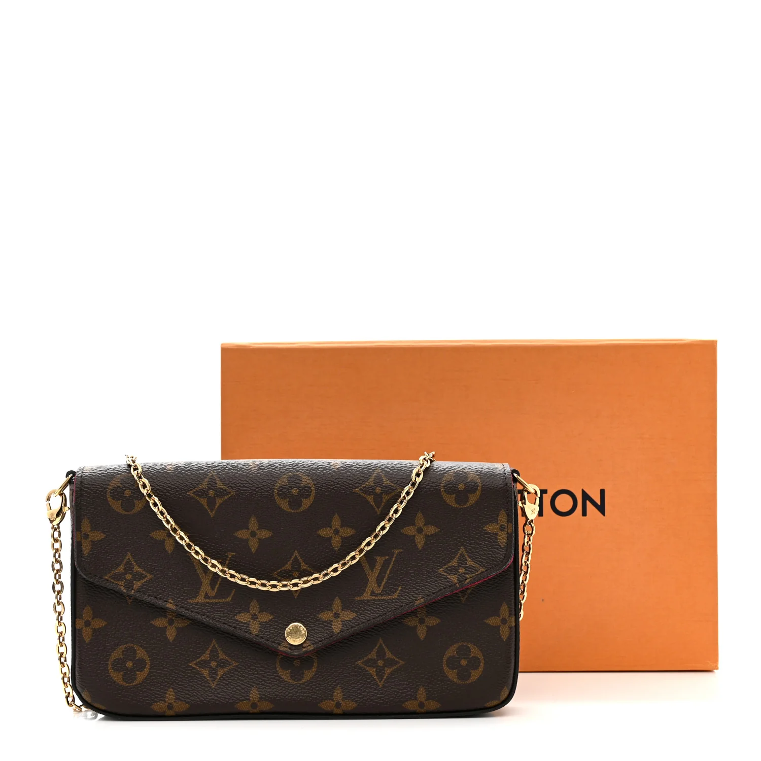 Monogram Pochette Felicie Chain Wallet Fuchsia - Image 13