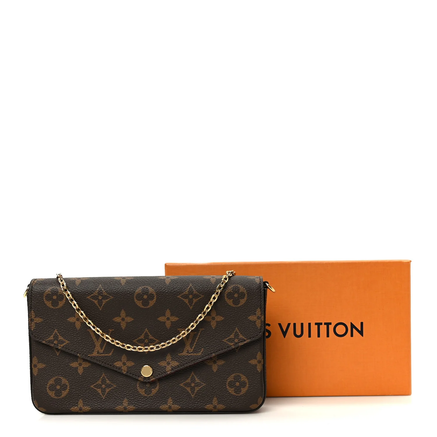 Monogram Pochette Felicie Chain Wallet Fuchsia - Image 14
